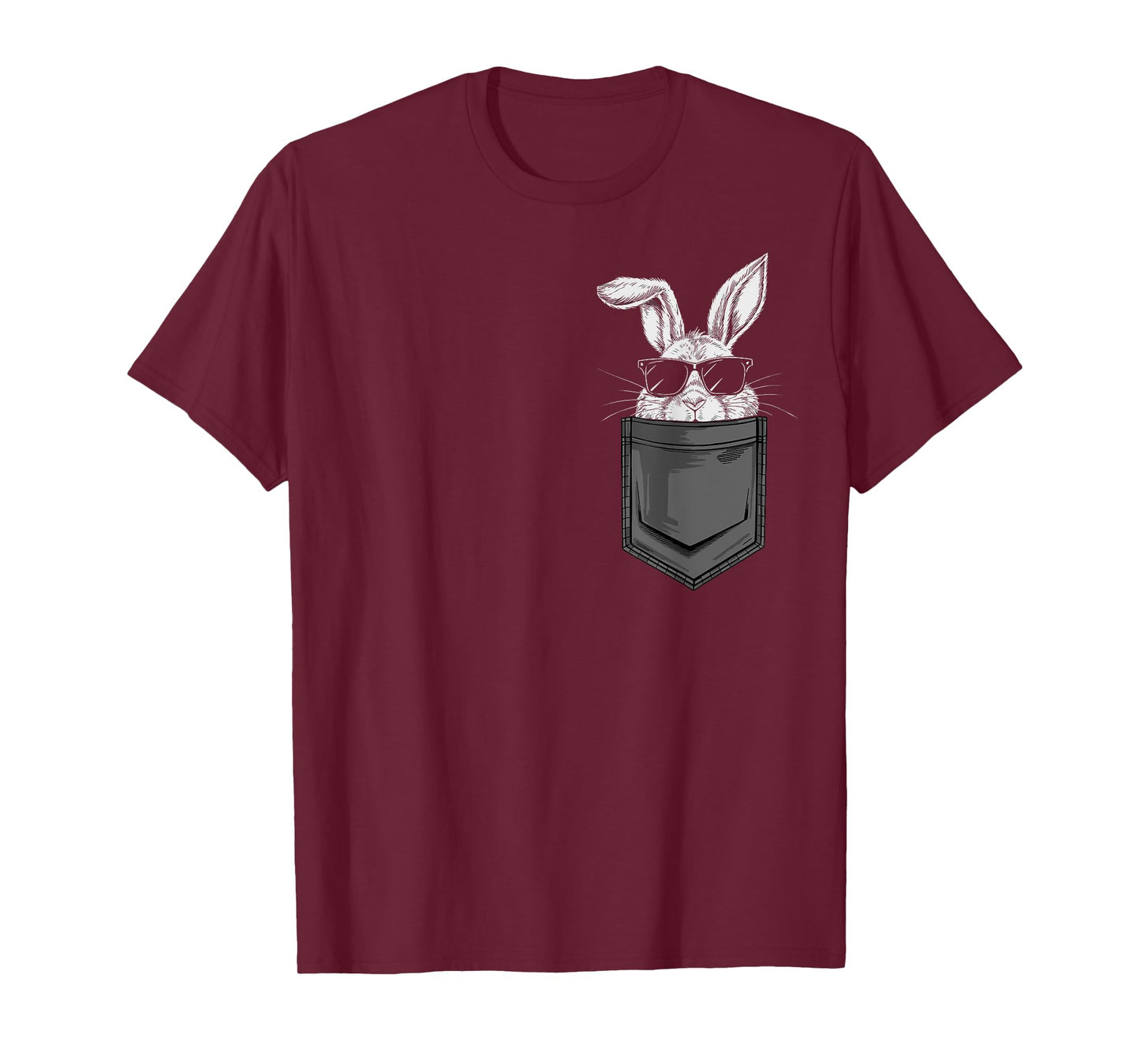 Cool easter bunny rabbit with sunglasses in pocket T-Shirt