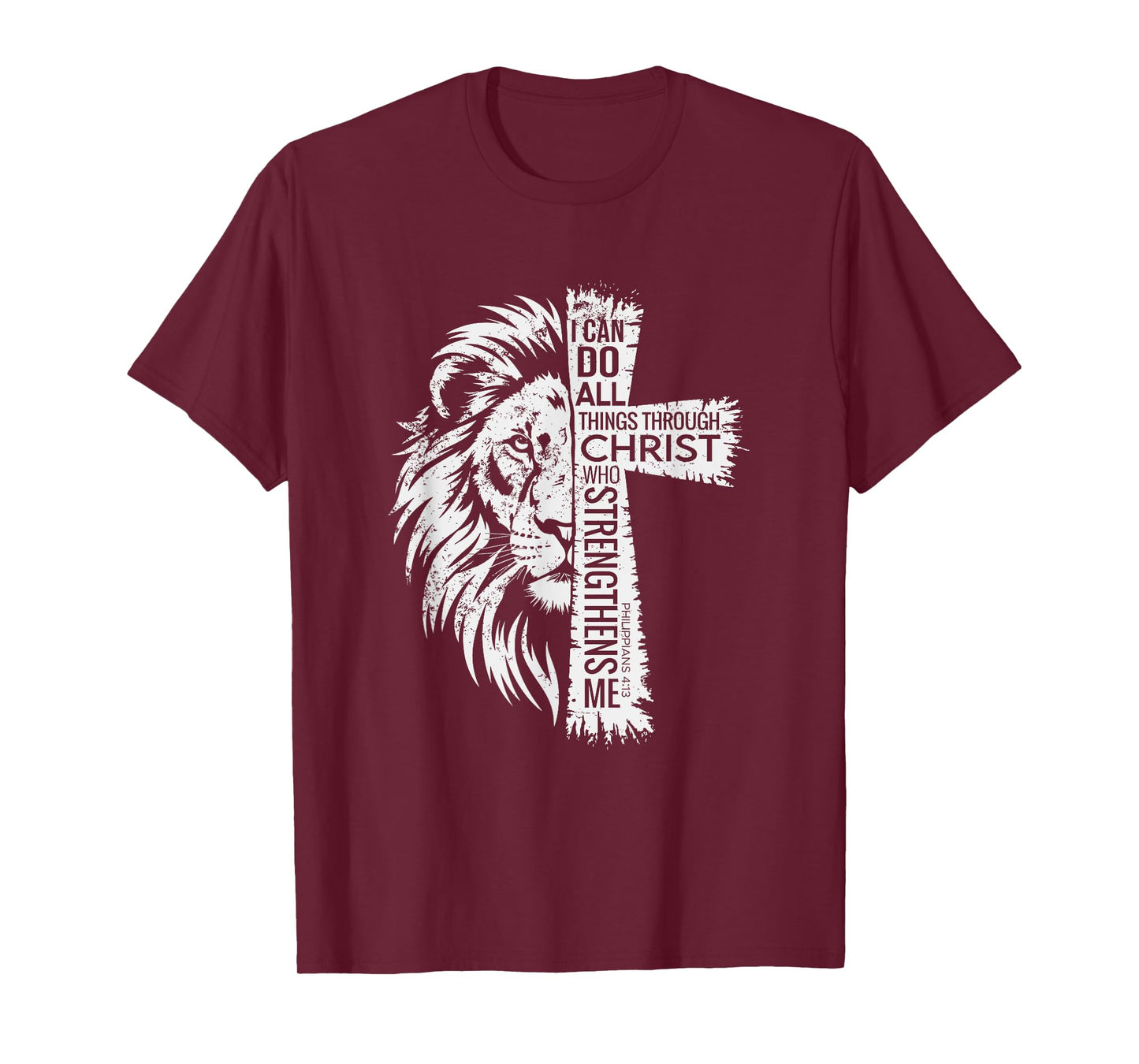 Lion of Judah and Cross with Philippians 4:13 shirt T-Shirt