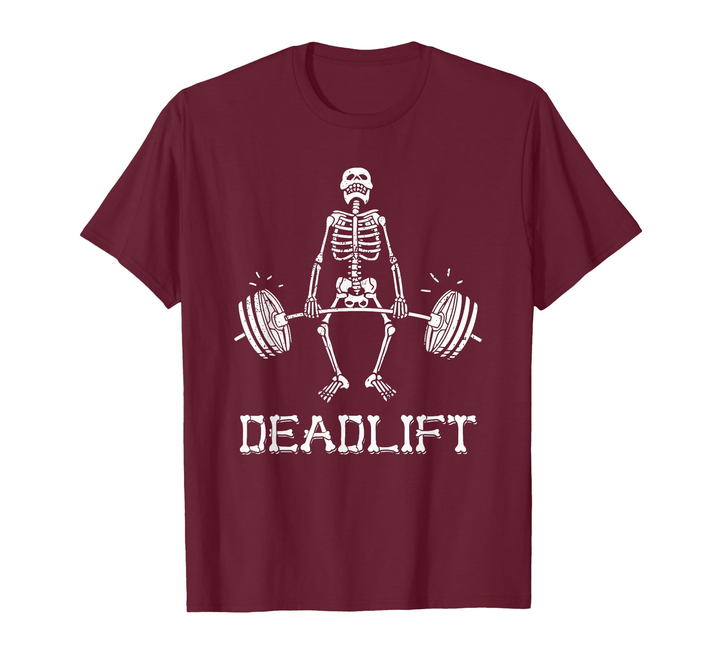 Deadlift Funny Halloween Skeleton Weight Lifting Workout T-Shirt