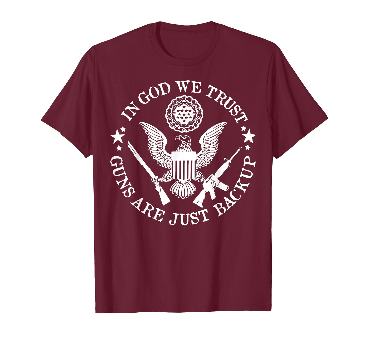 In God We Trust Guns Are Just Back Up Vintage T-Shirt