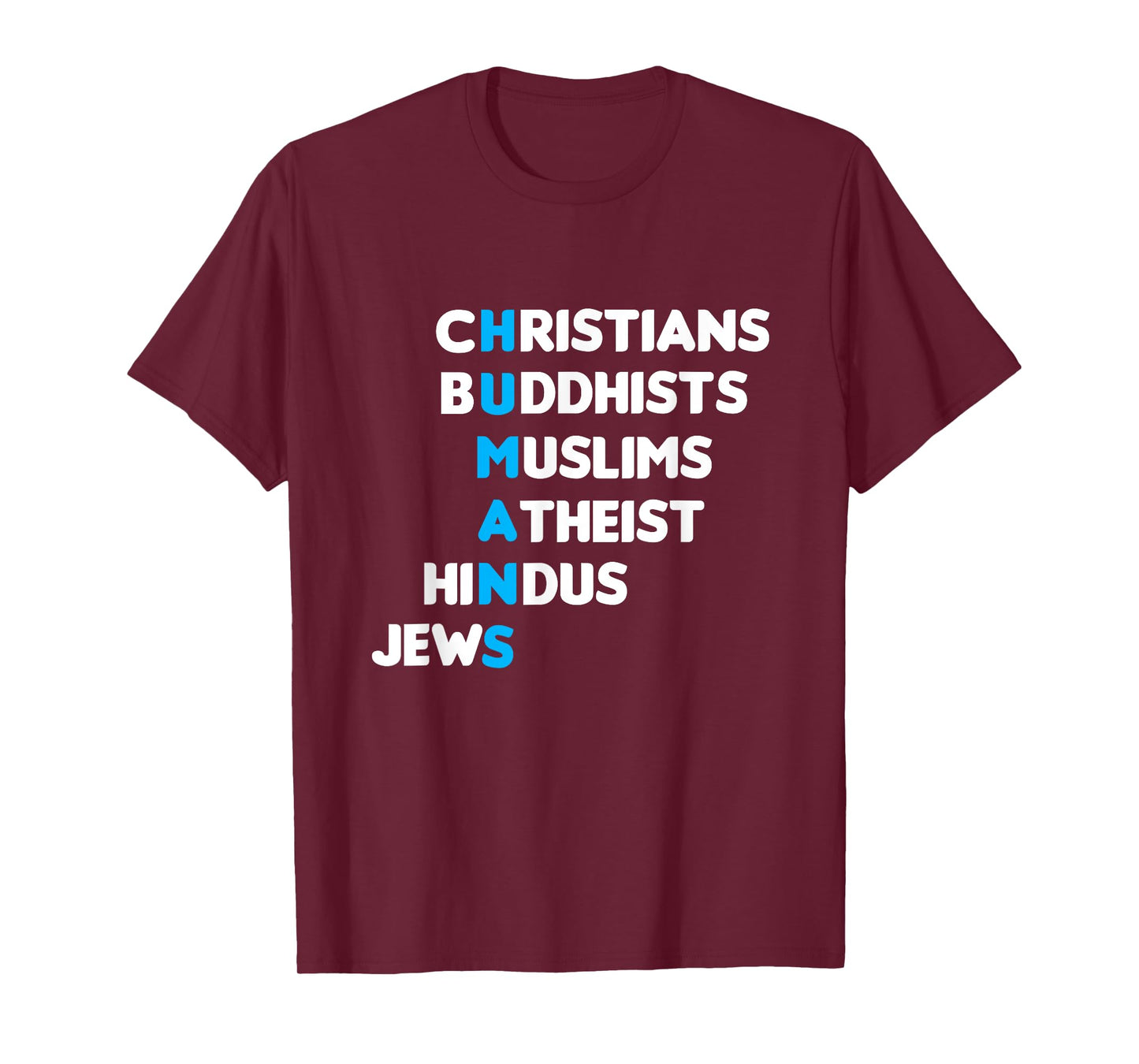 Christ Buddhist Muslim Muslim Hindu Human Faith Gift T-Shirt