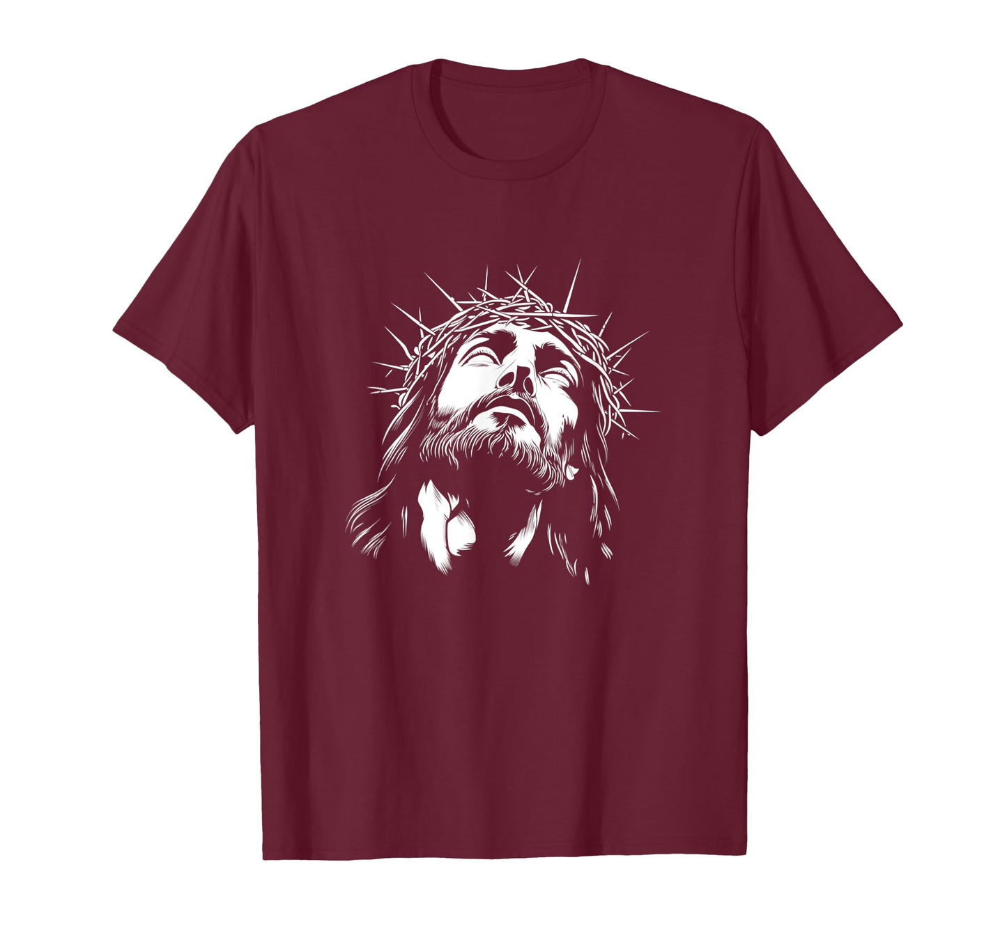 Face Of Crown Of Thorns Head Faith God Jesus Christ T-Shirt