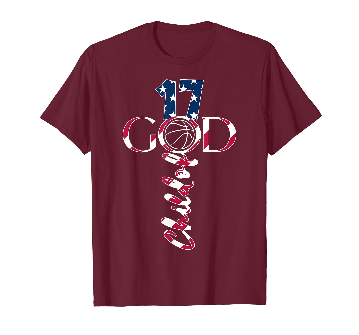 JESUS 17 YEARS CHILD OF GOD BASKETBALL 17TH BIRTHDAY T-Shirt
