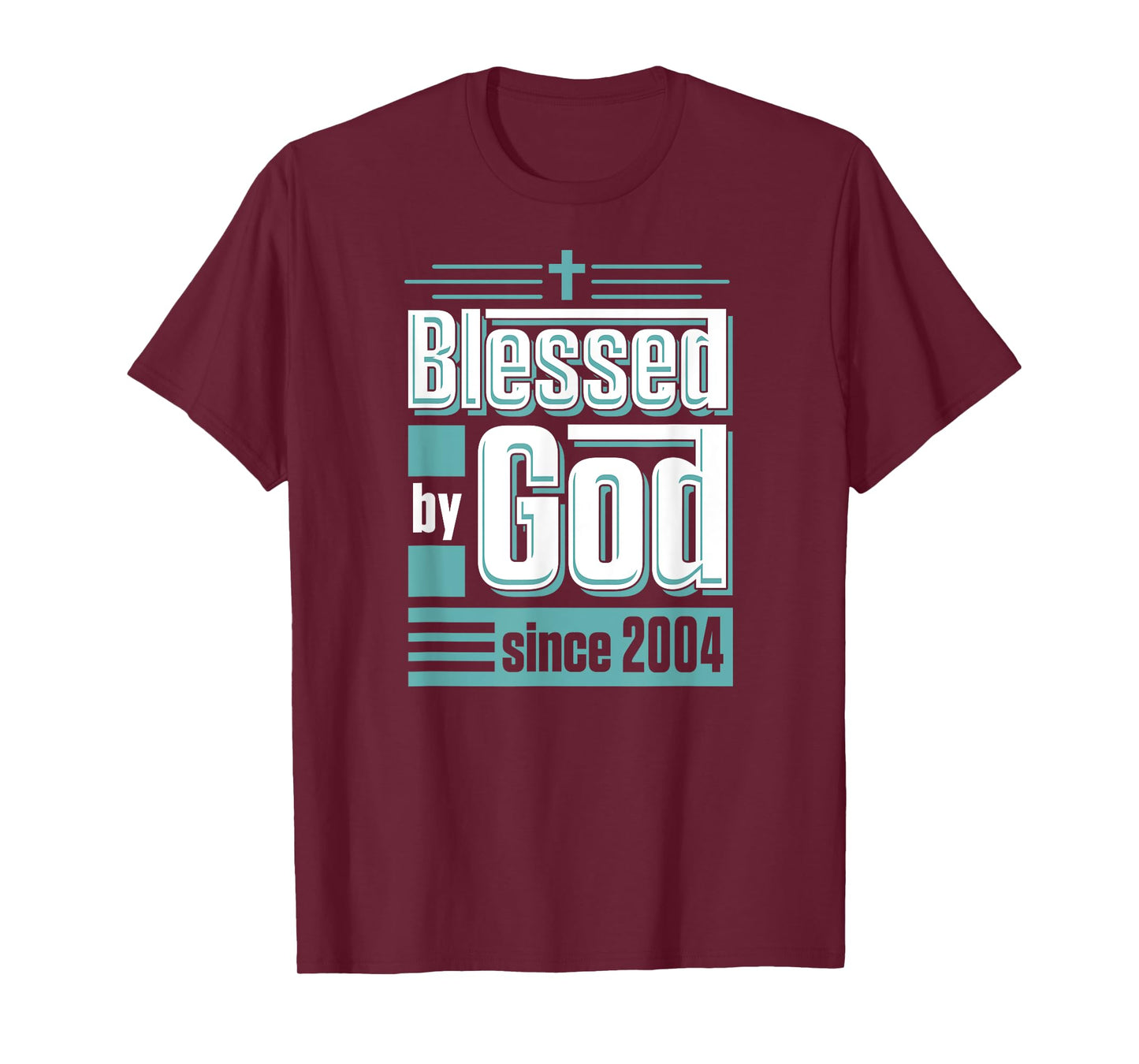 Blessed By God Since 2004 Christian Themed Birthday Party T-Shirt