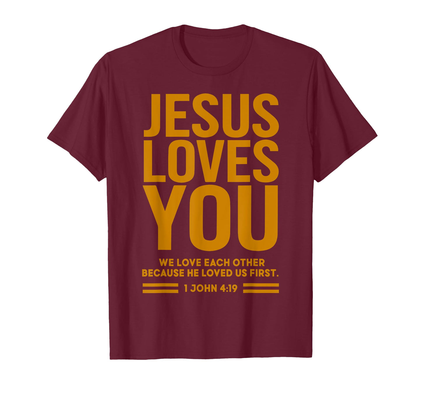 Toddler Jesus Loves You White Christian God Son Sister Girl T-Shirt