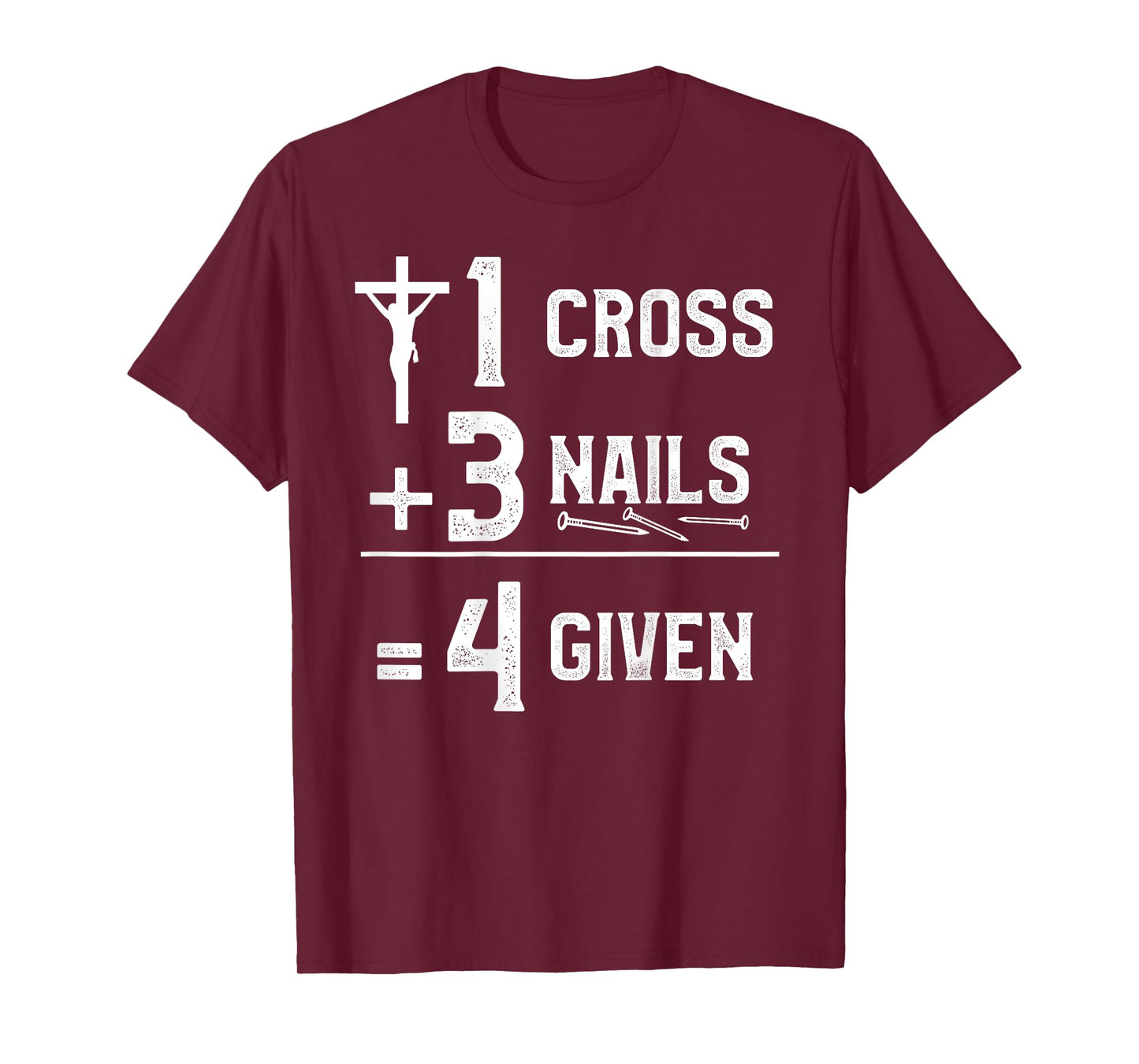 NextLevel Merch 1 Cross 3 Nails 4 Given Unisex-Adults Black T-Shirt