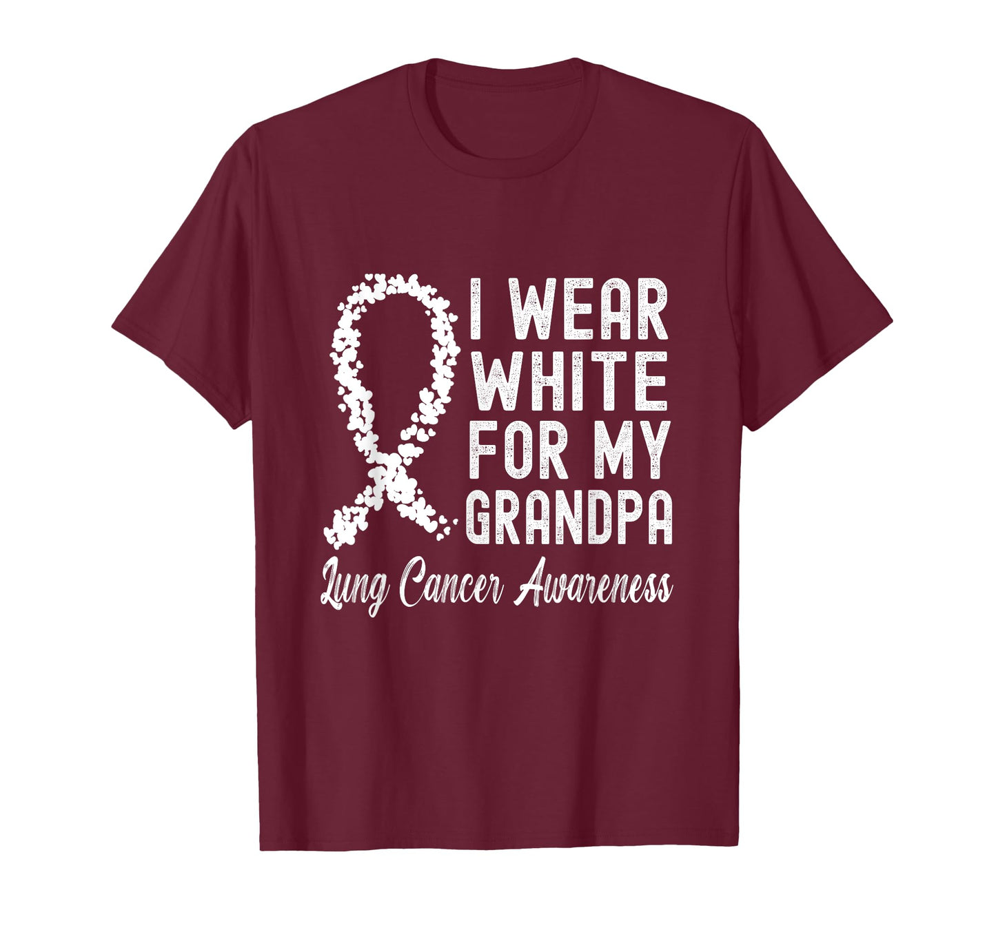 I Wear White For My Grandpa Lung Cancer Awareness T-Shirt
