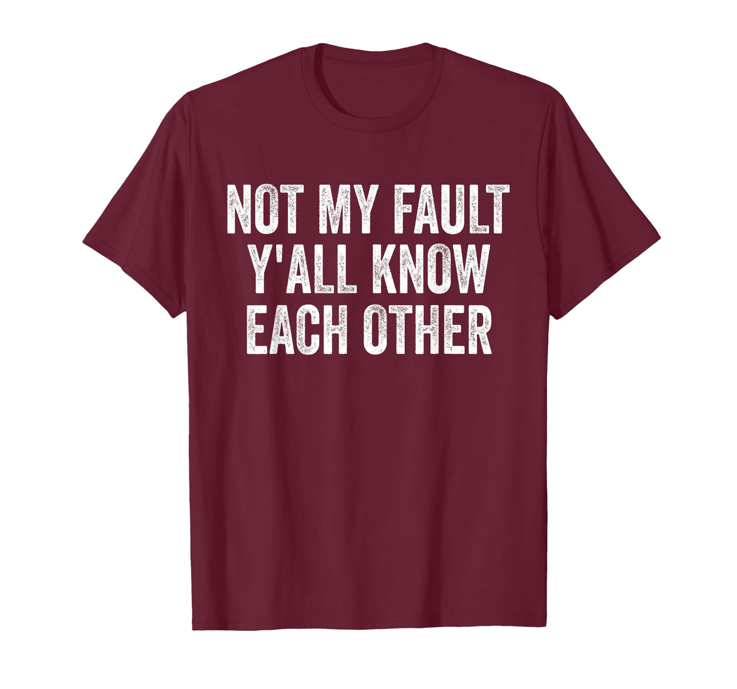 Not My Fault Y'All Know Each Other Funny T-Shirt