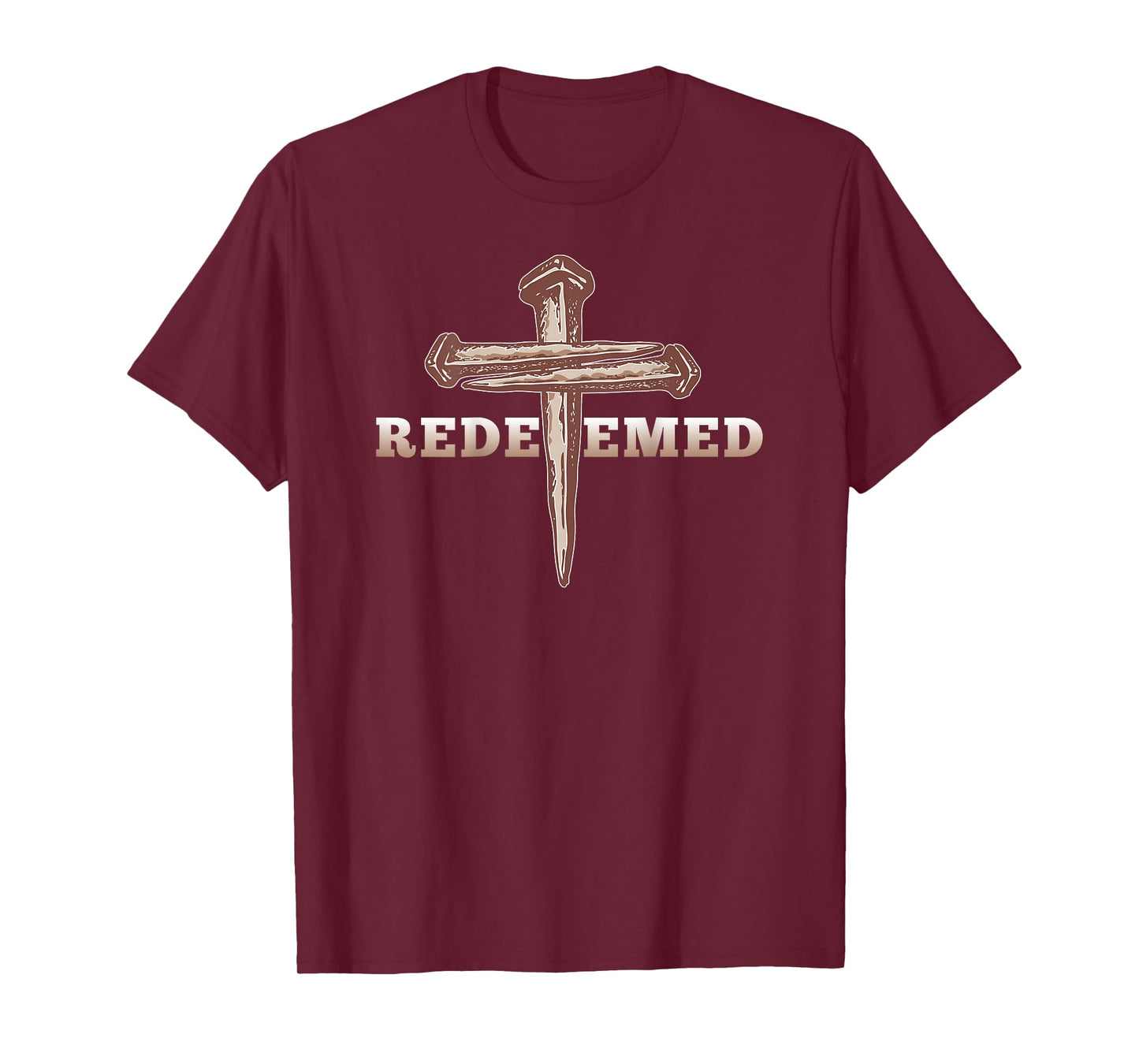 Redeemed Jesus Cross The Way The Truth The Life Art ON Back T-Shirt