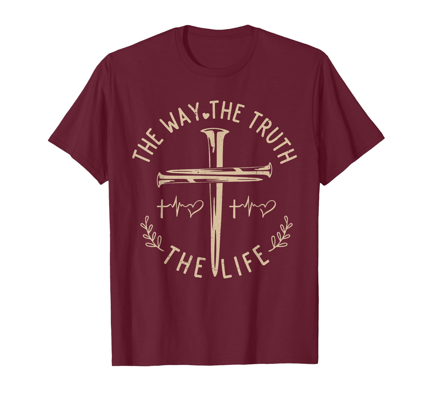 The Way The Truth The Life Christian God Jesus Bible Floral T-Shirt