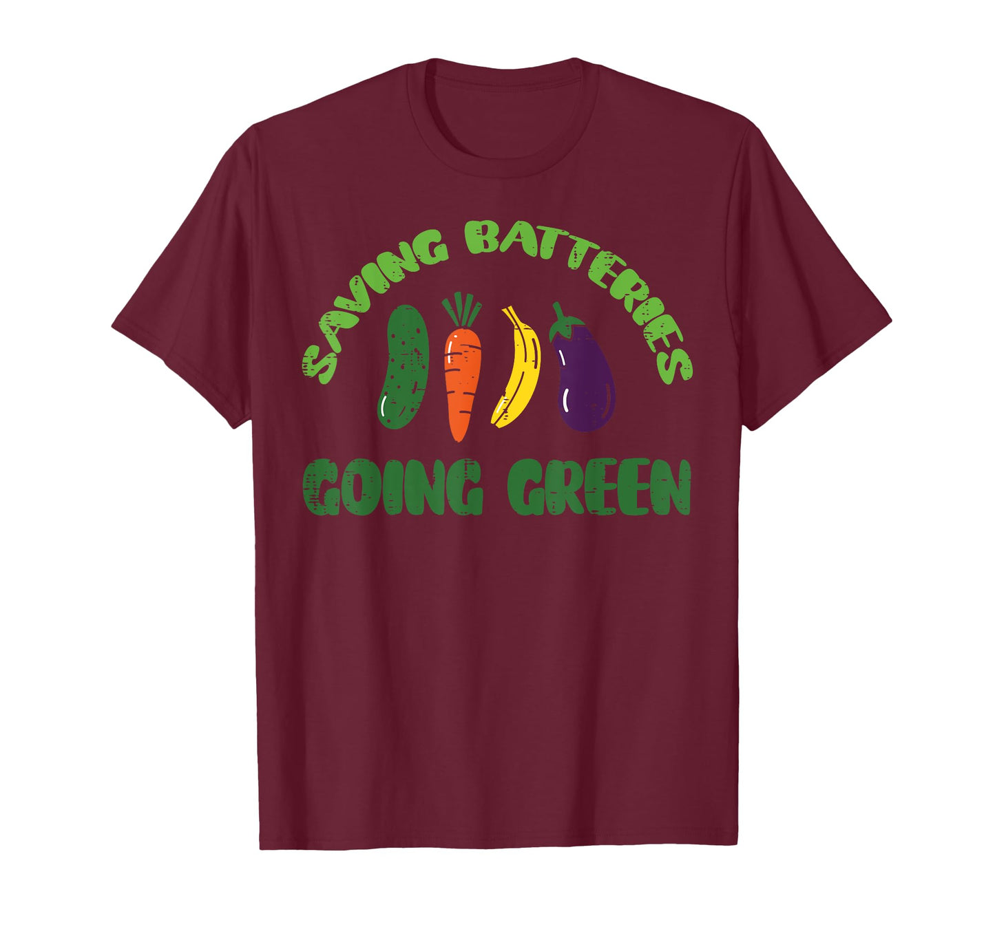 Saving Batteries Going Green Funny Inappropriate Humor Women T-Shirt