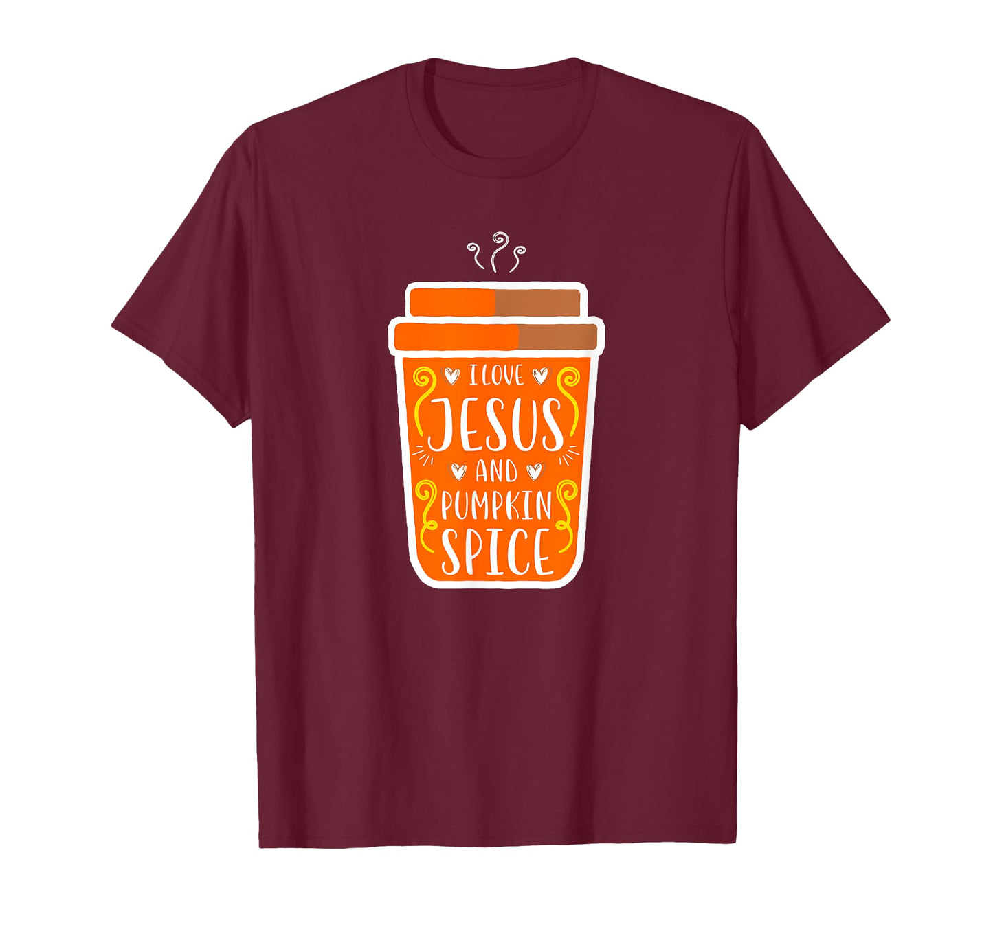 Christian Girl Autumn I Love Jesus Pumpkin Spice Fall T-Shirt