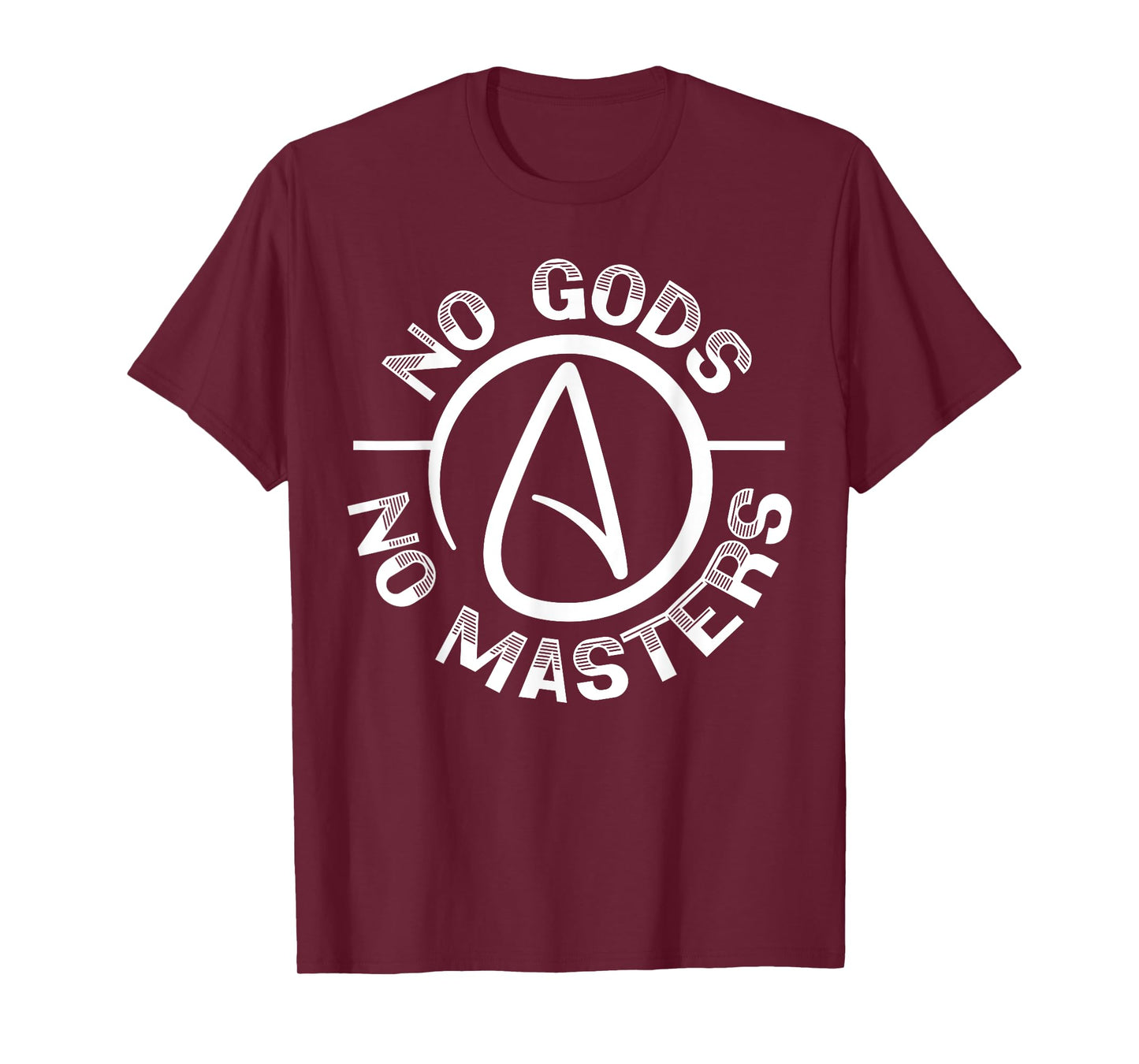 No Gods No Master Anti-Religion Agnostic Blackcraft Atheist T-Shirt
