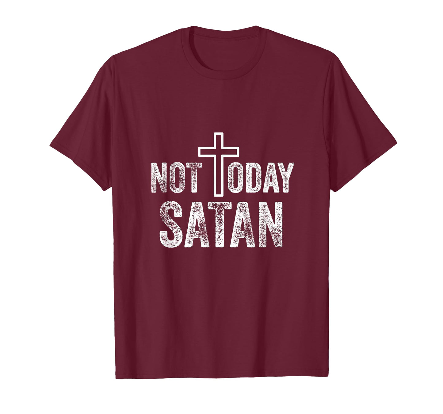 Not Today Satan Funny Christian Cross T-Shirt