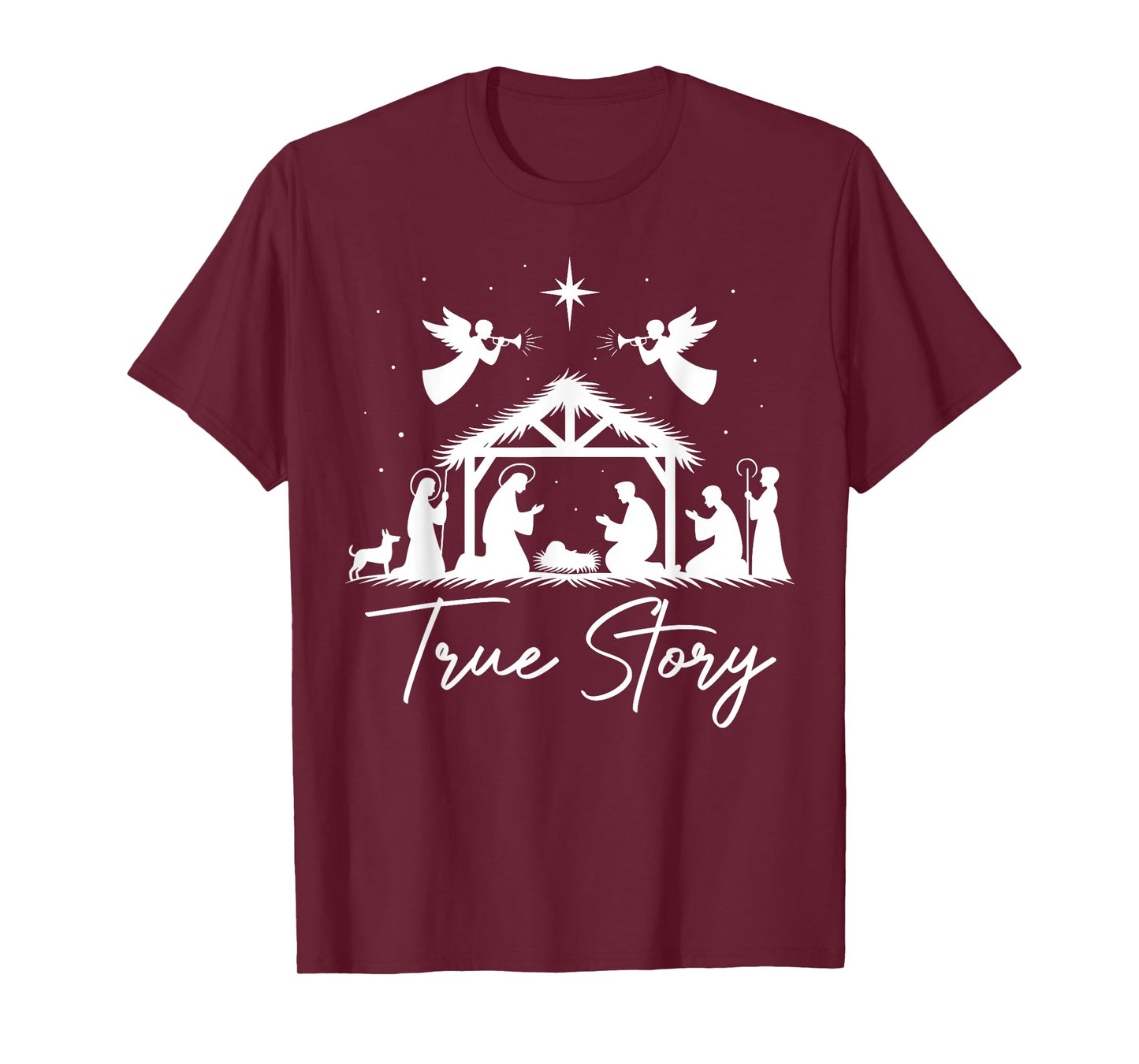 True Story Christmas Nativity Jesus Christian Men Women Kids T-Shirt