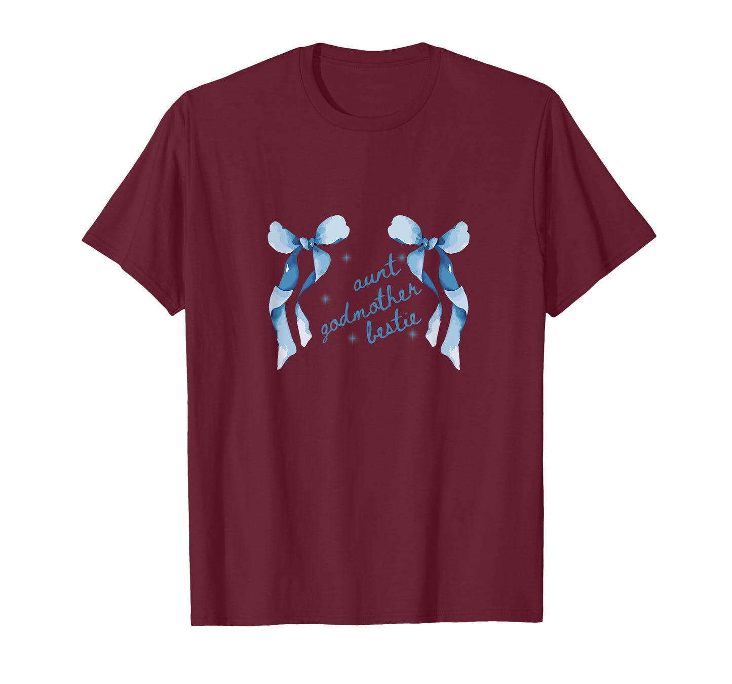 Auntie Godmother Bestie Blue Bows GodChild God Mama Gift T-Shirt