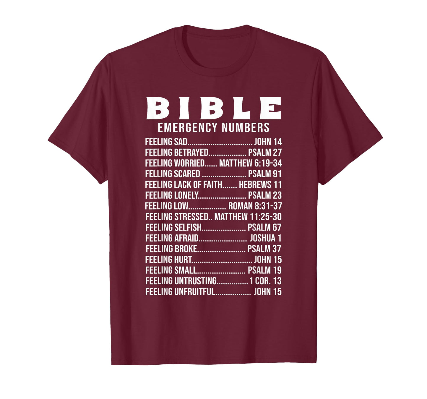 Bible Emergency Hotline Numbers T-Shirt