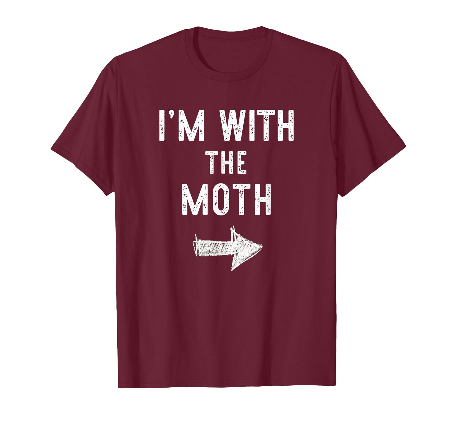 I'm With The Moth Costume Halloween Matching Couple T-Shirt