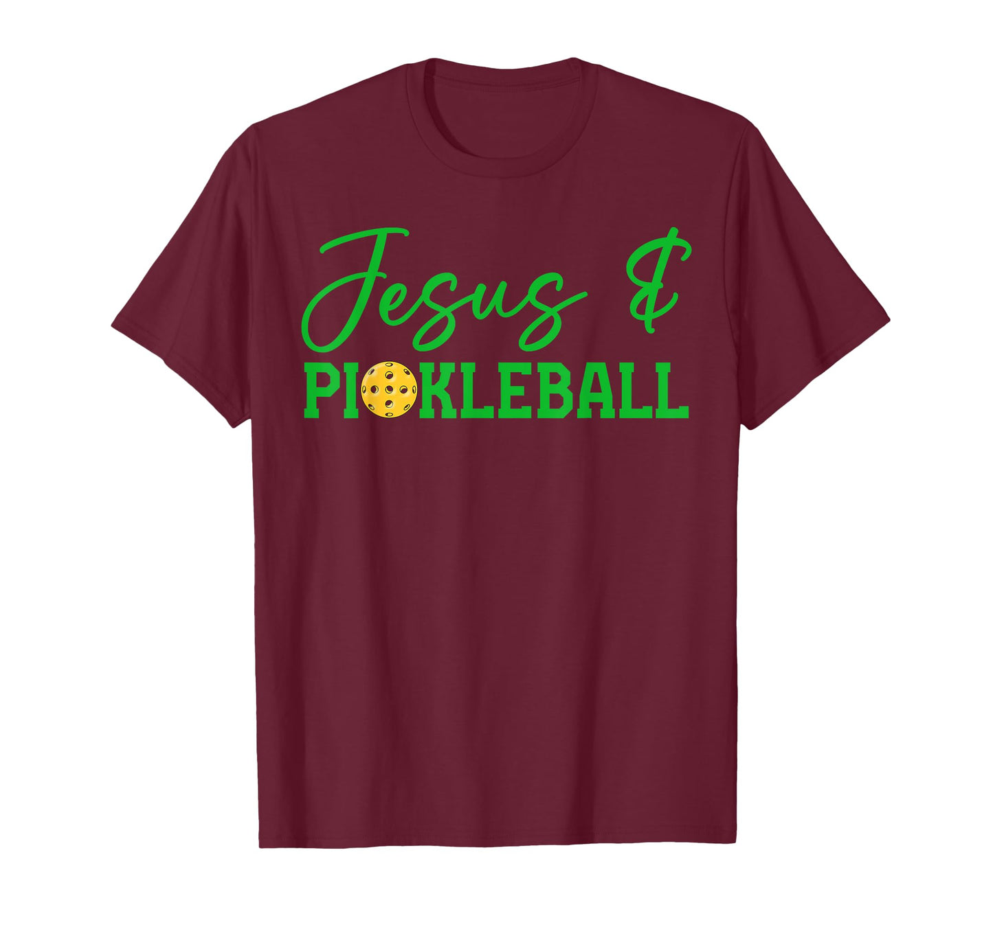 Jesus and Pickleball Funny Christian Pickleball Player Retro T-Shirt