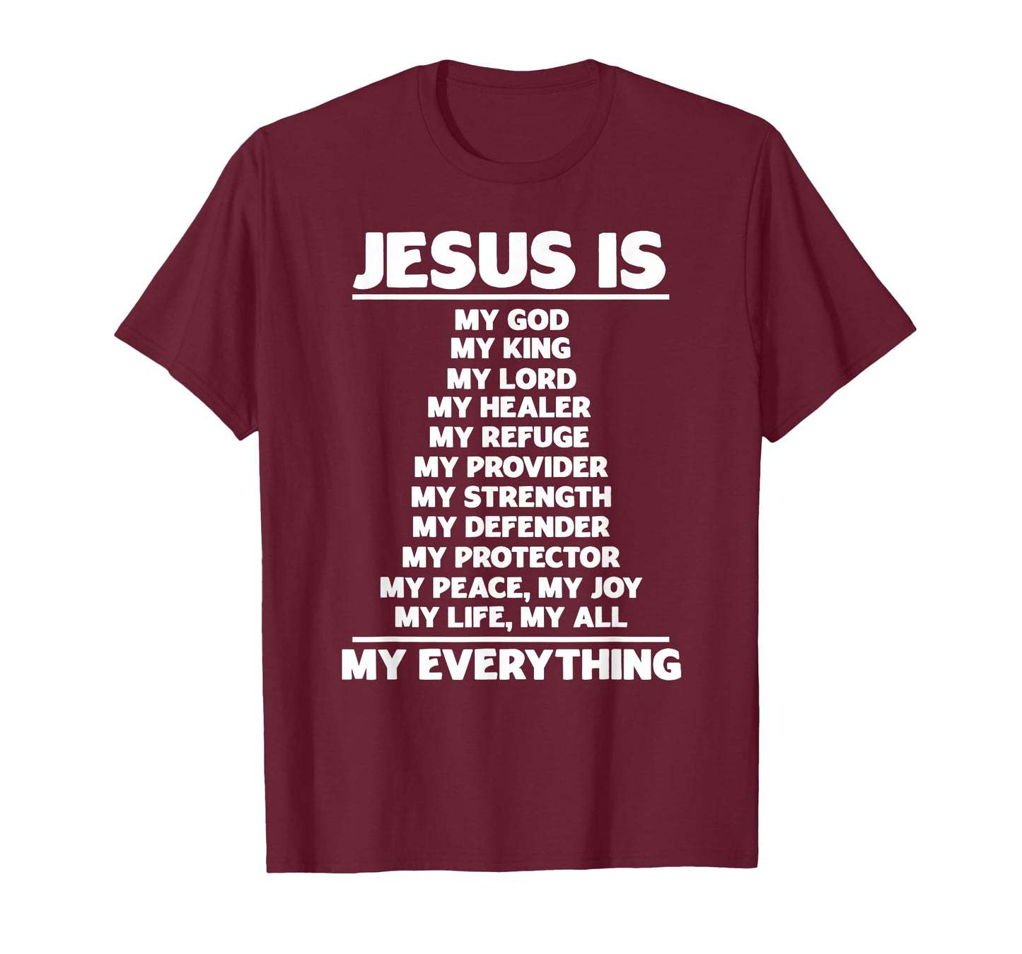 Jesus Is My God Christian Jesus Devotee Prayer Bible Jesus T-Shirt