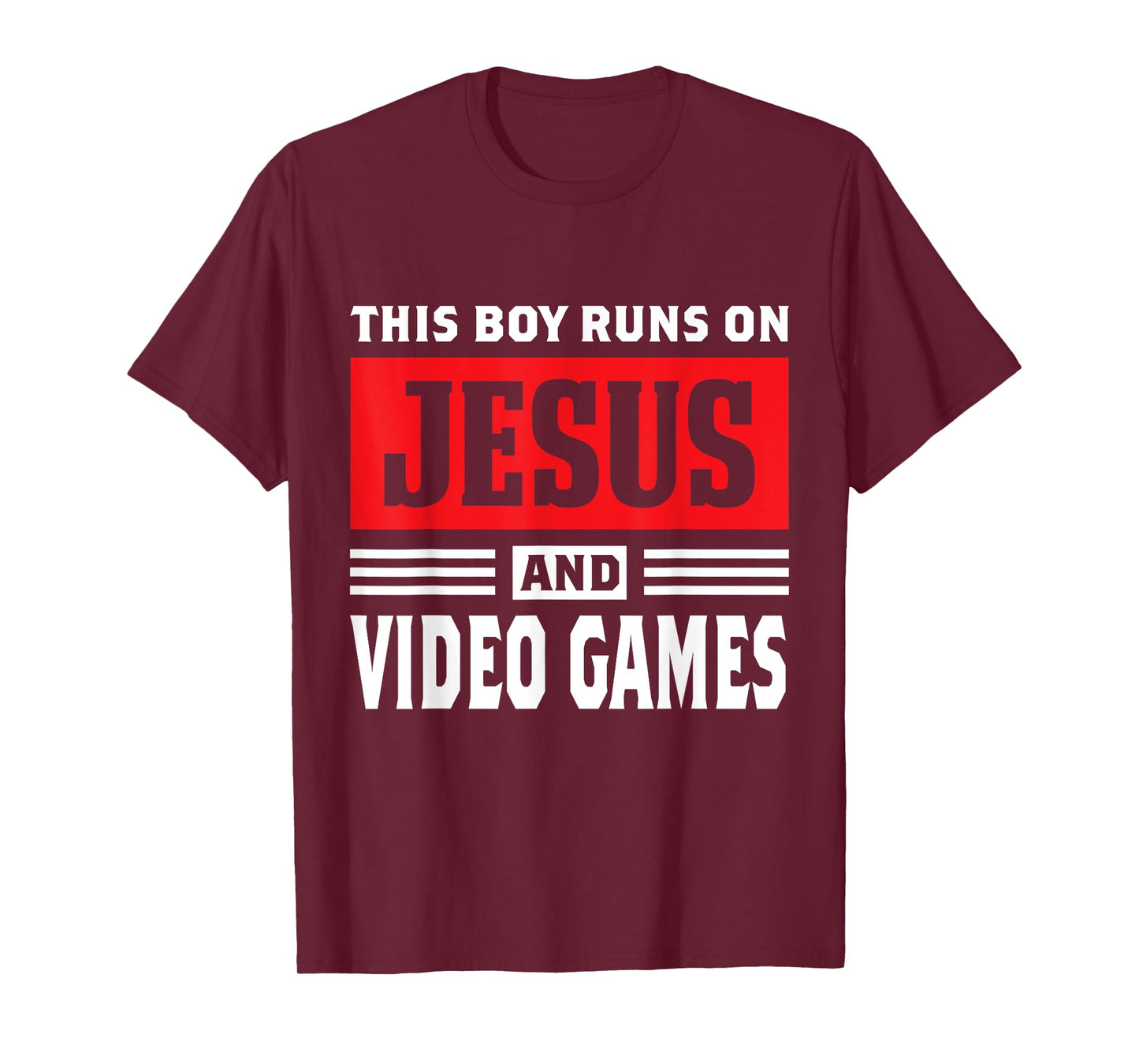 This Boy Runs On Jesus And Video Games Christian Gift T-Shirt