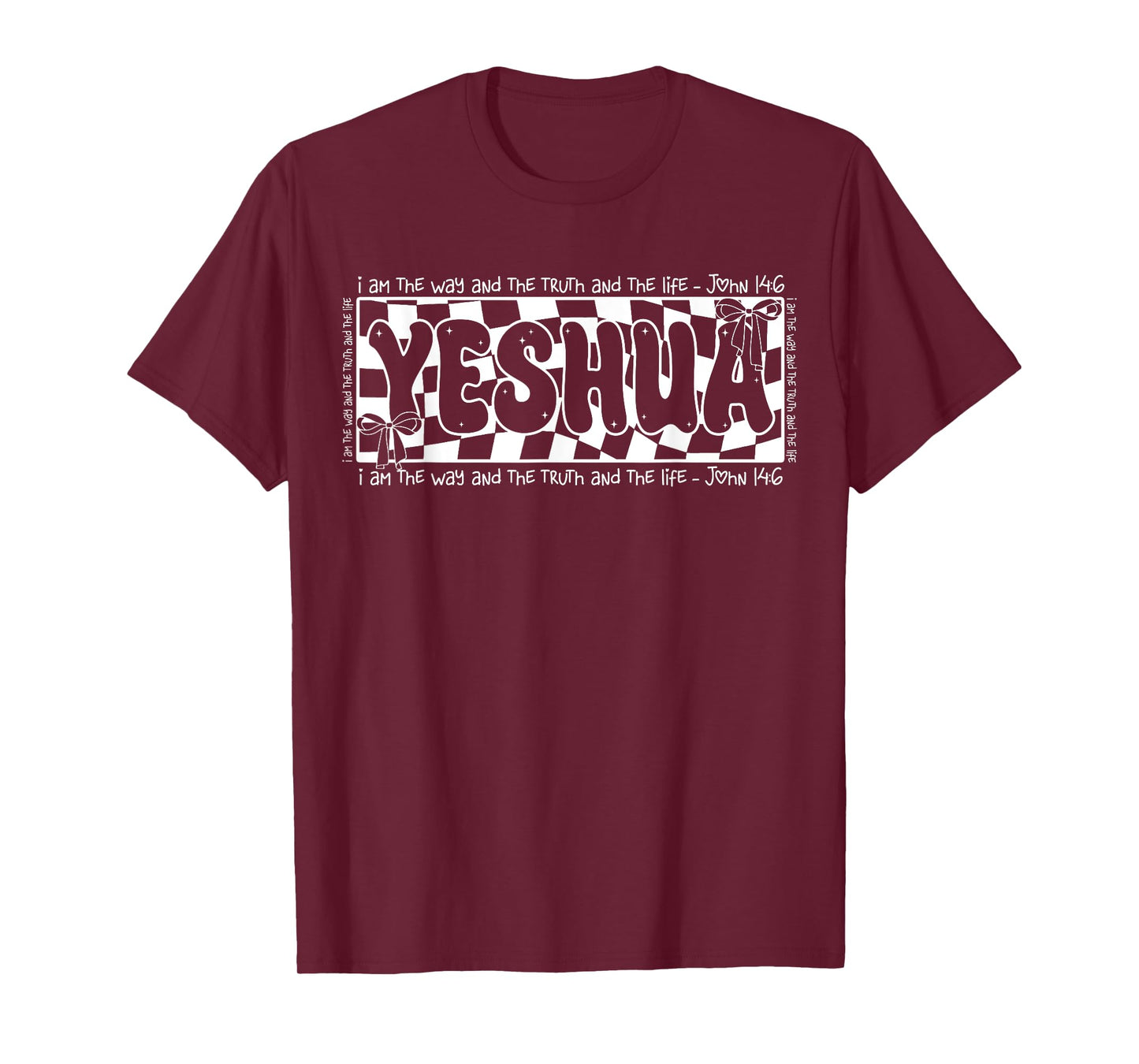 Religious Yeshua Jesus The Way Truth Life Christian Bible T-Shirt