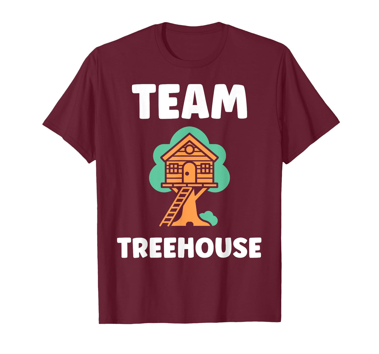 Nature tree house in minimalist trees simple team tree house T-Shirt
