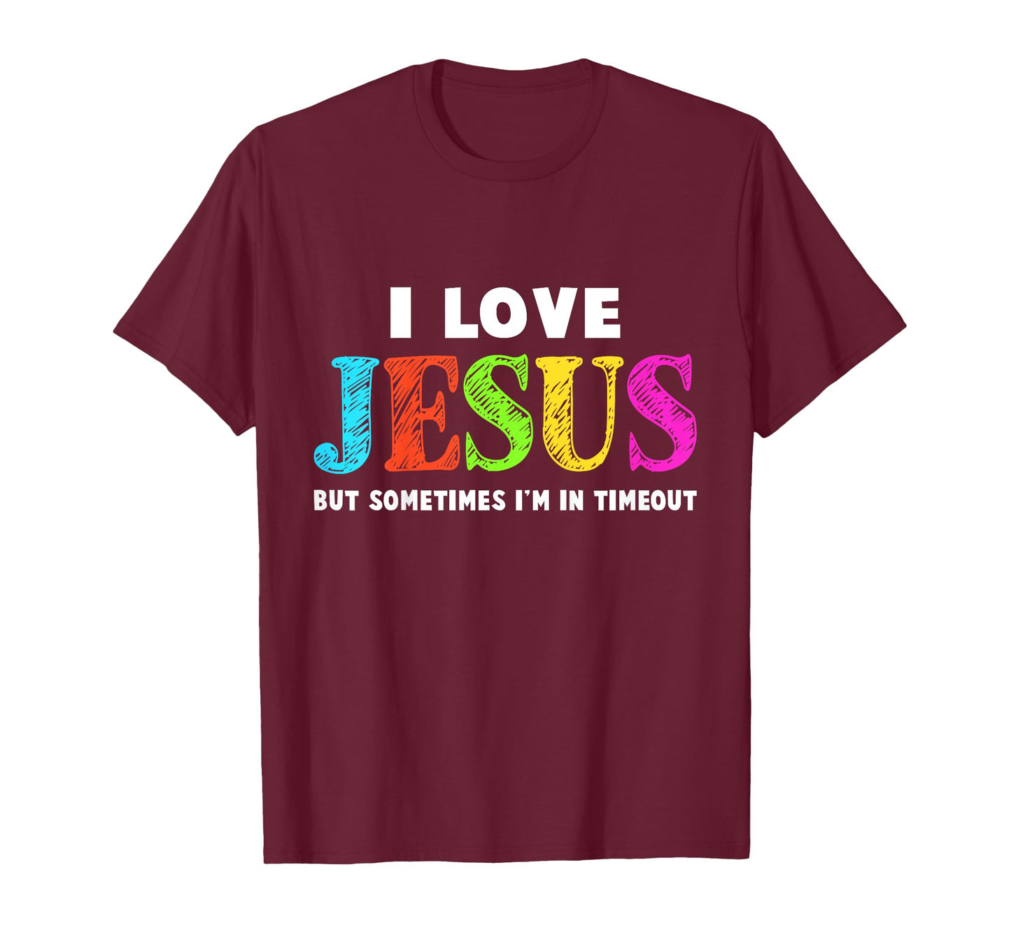 Cute I Love Jesus Christian Faith Gifts Toddler Boys Girls T-Shirt