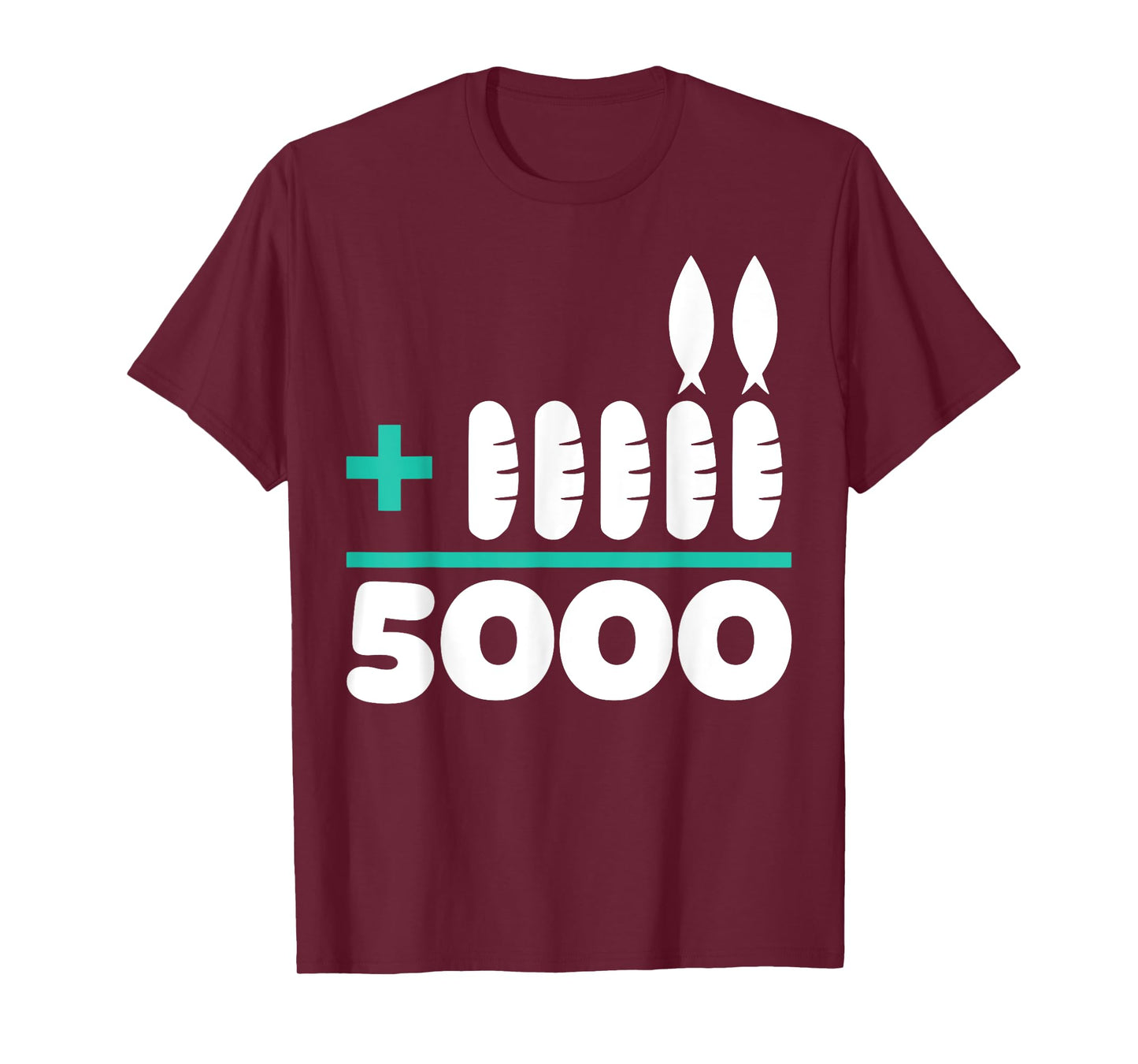 Jesus 2 Fishes 5 Breads 5000 Chosen Against The Current T-Shirt
