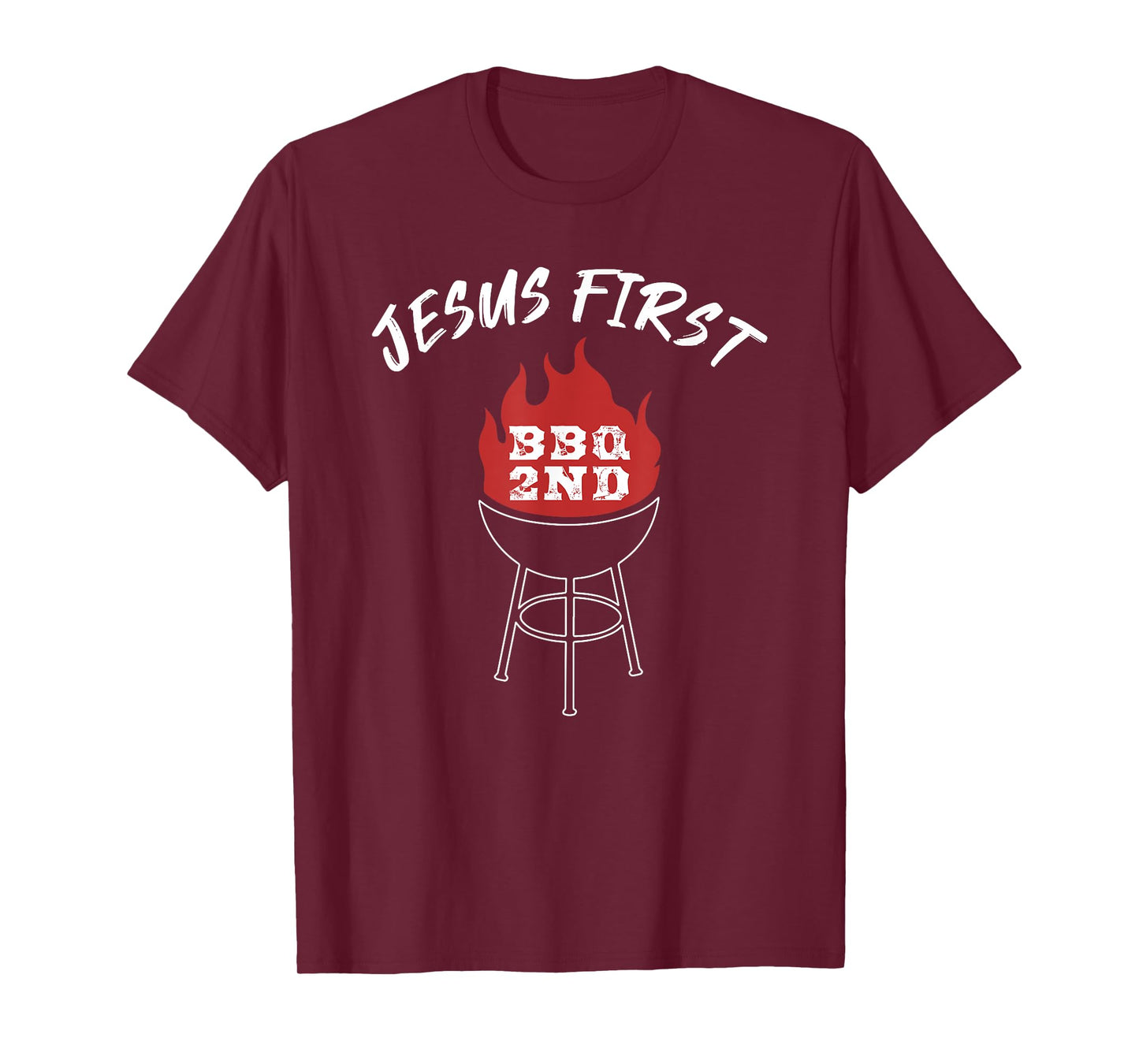 Jesus First BBQ 2nd Funny Christian Barbecue T-Shirt