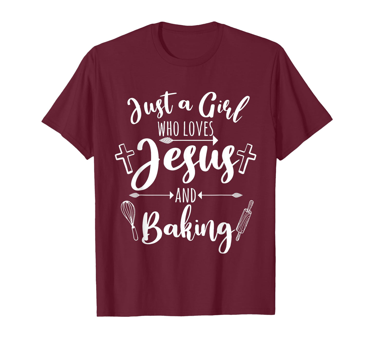 Funny Baking Baker Gift For Women Cool Jesus Christian Bake T-Shirt