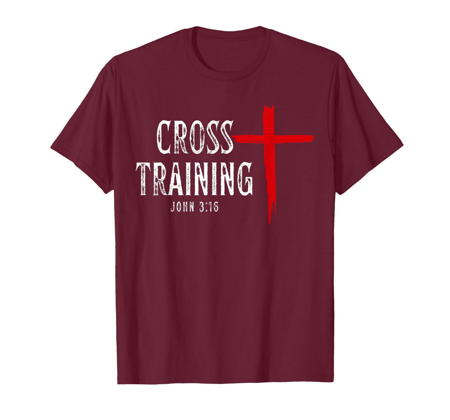 Cross Training Christian Workout Faith Religious Jesus T-Shirt