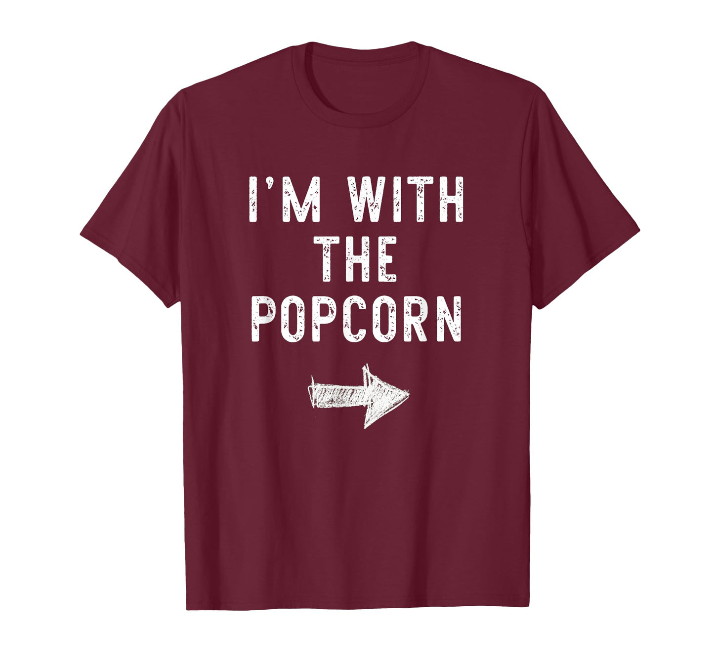 I'm With The Popcorn Costume Halloween Matching Couple T-Shirt