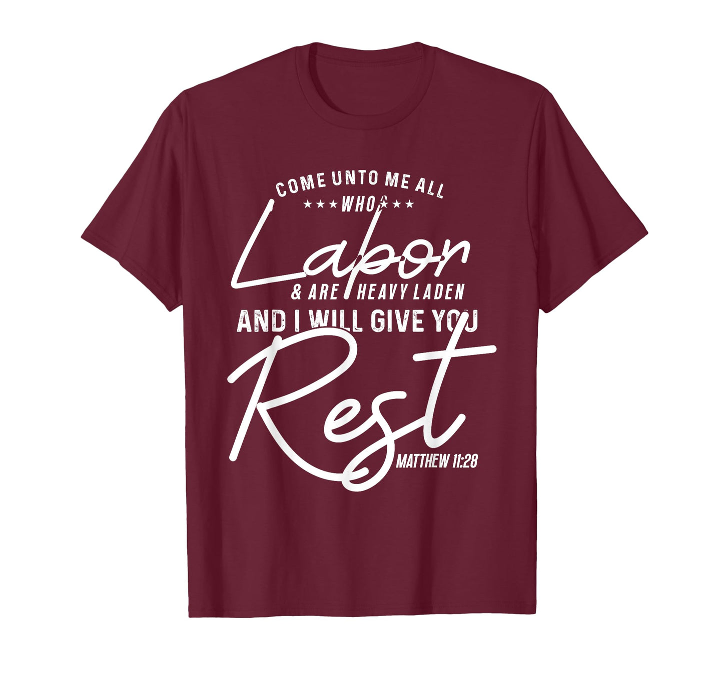 Bible Verse God Matthew 11:28 - Invitation to Rest T-Shirt