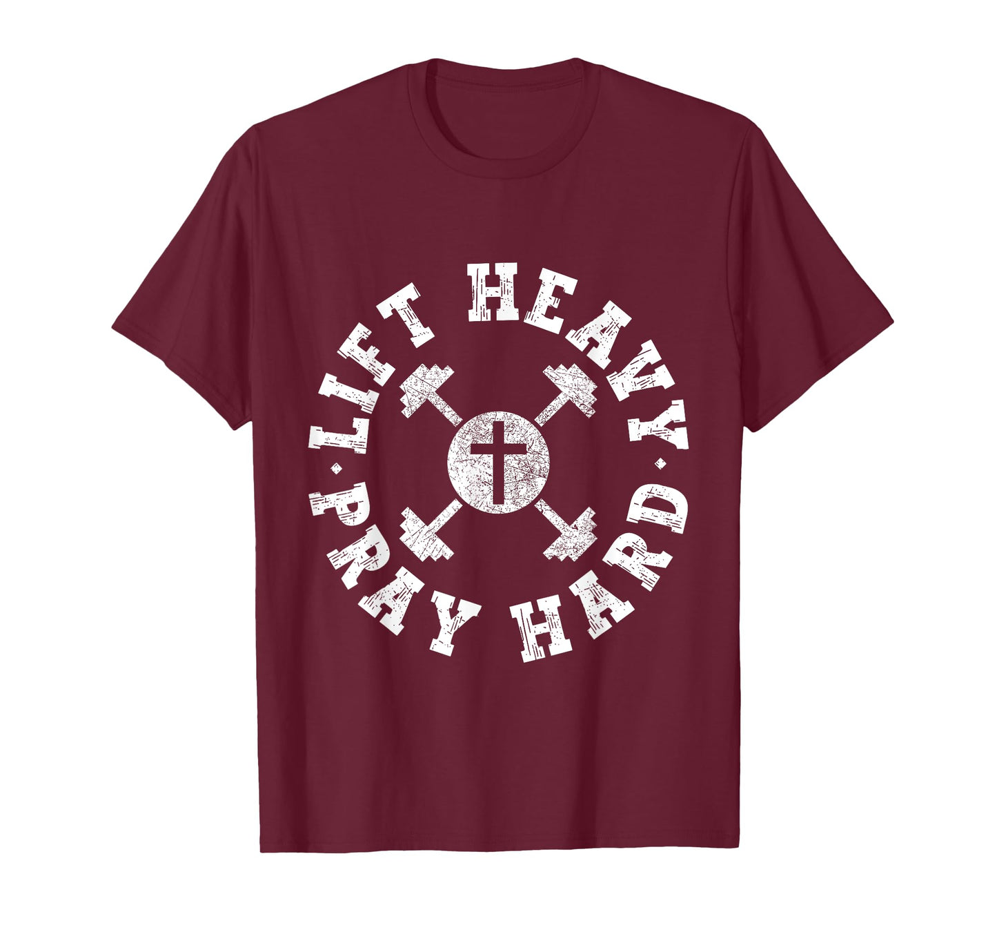 Lift Heavy Pray Hard Gym Jesus Christian For Christian T-Shirt