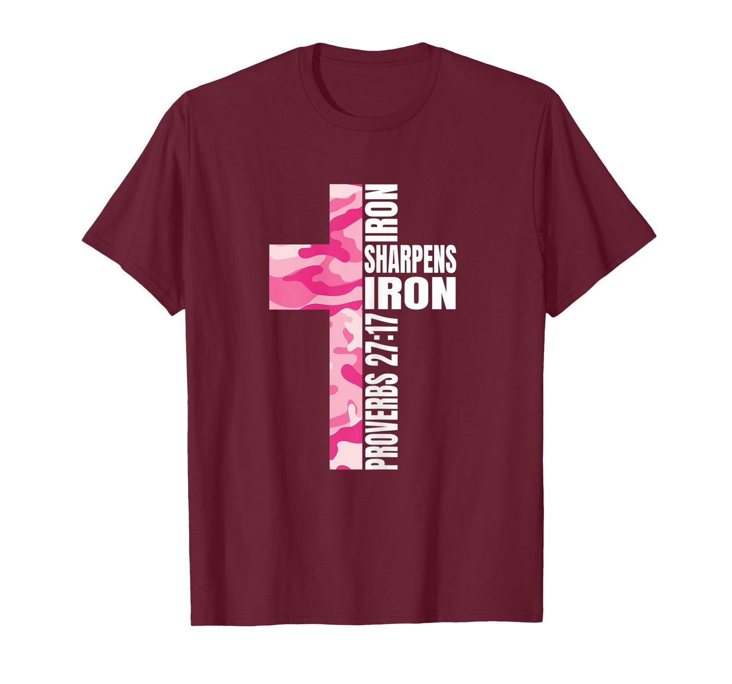 Pink Camo Cross Christian Best Friend Bible Verse Graphic T-Shirt