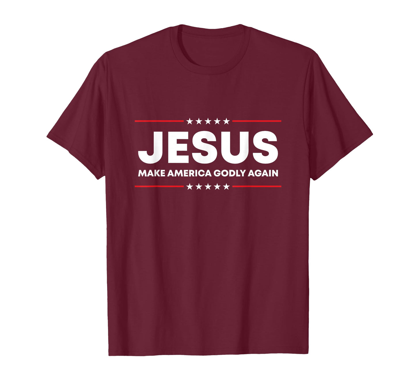 Jesus Make America Godly Again Patriotic Christian Faith USA T-Shirt