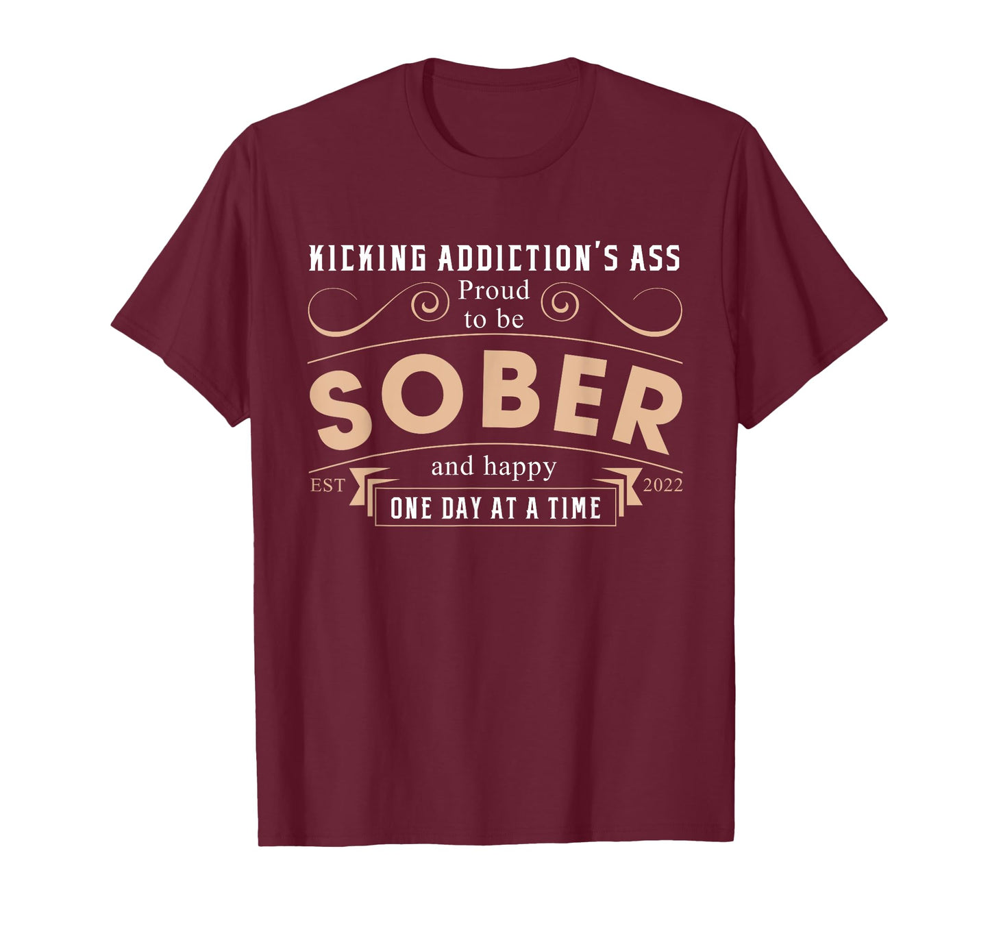 Sober Since 2022 - 3 Years Sobriety Anniversary Quote T-Shirt