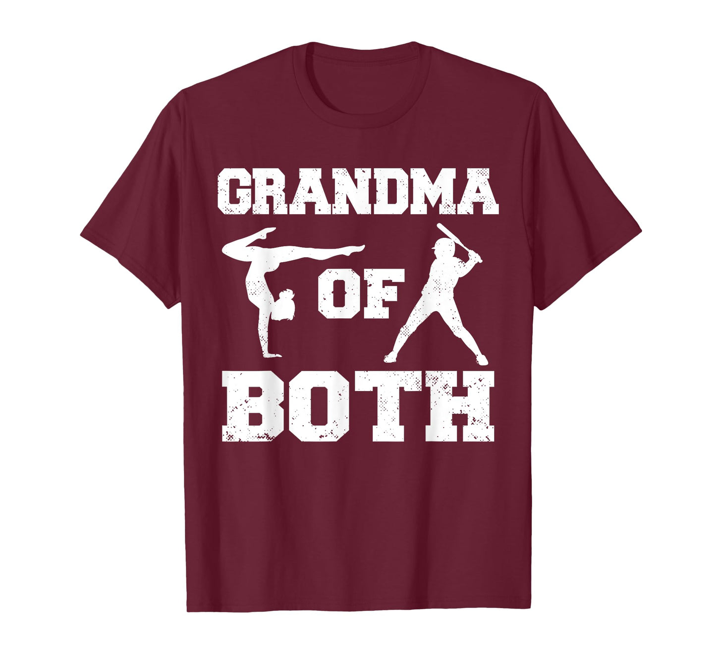 Grandma Of Both Funny Baseball Gymnastics Grandma T-Shirt