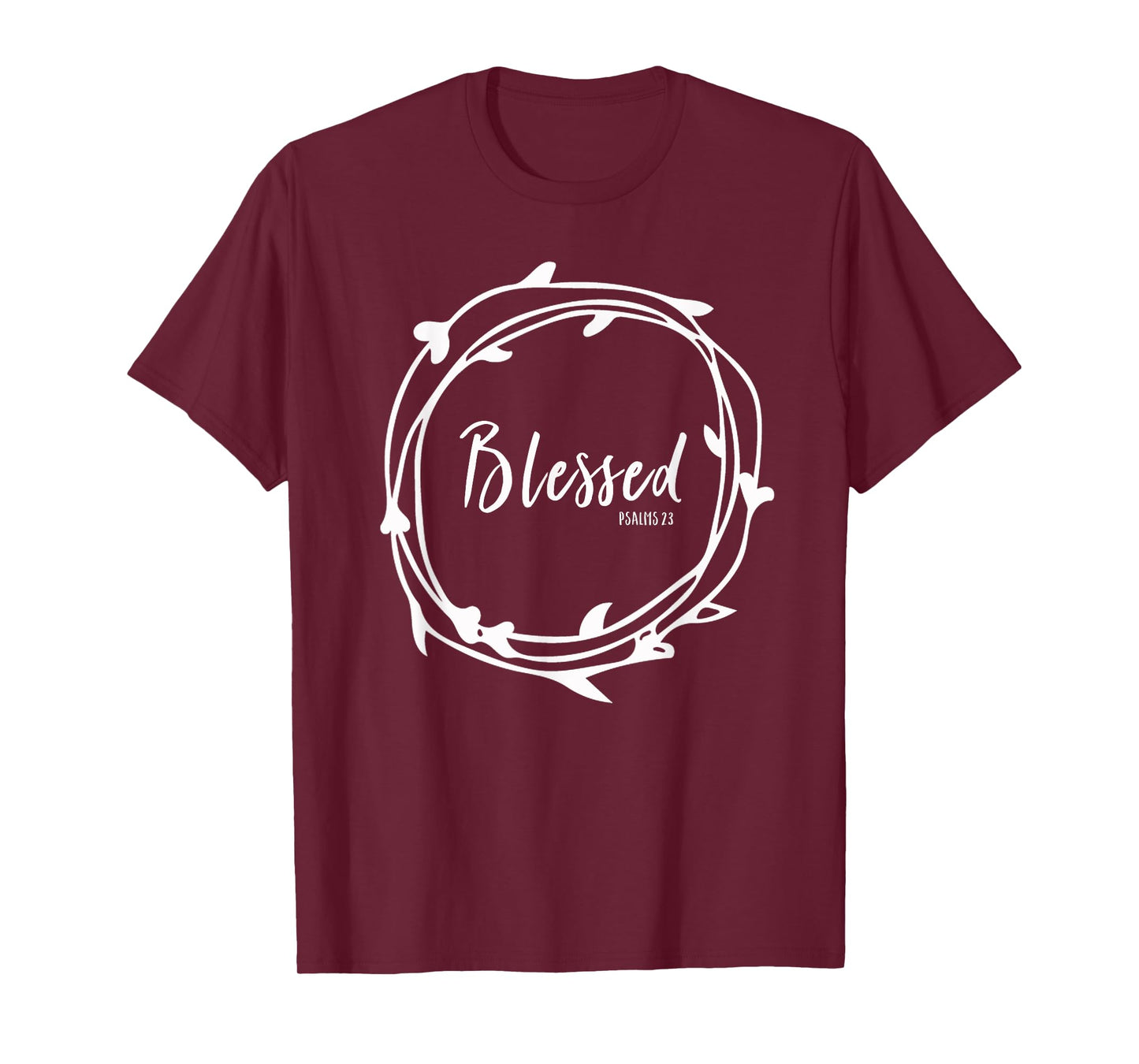 Blessed Jesus Psalms 23 Bible Verse Faith Grief Hope Church T-Shirt