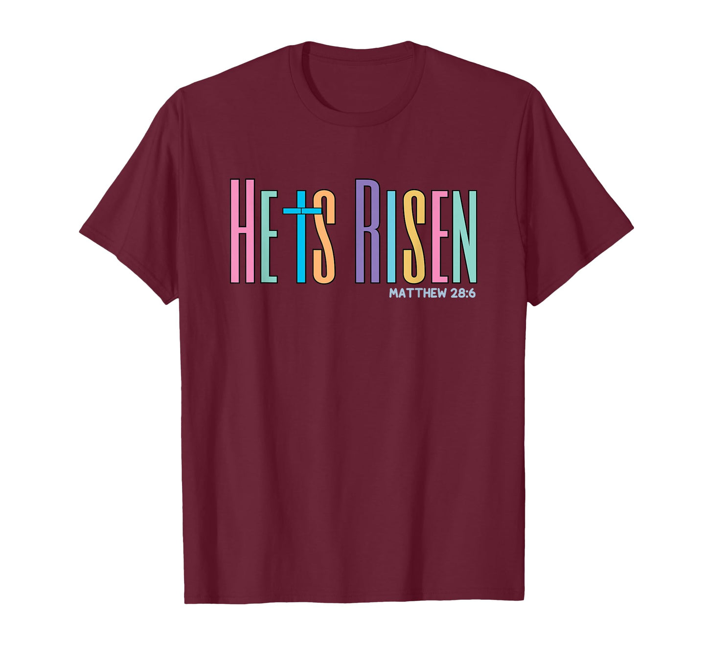 He is Risen Jesus Christian Happy Easter Women Kids Girls T-Shirt