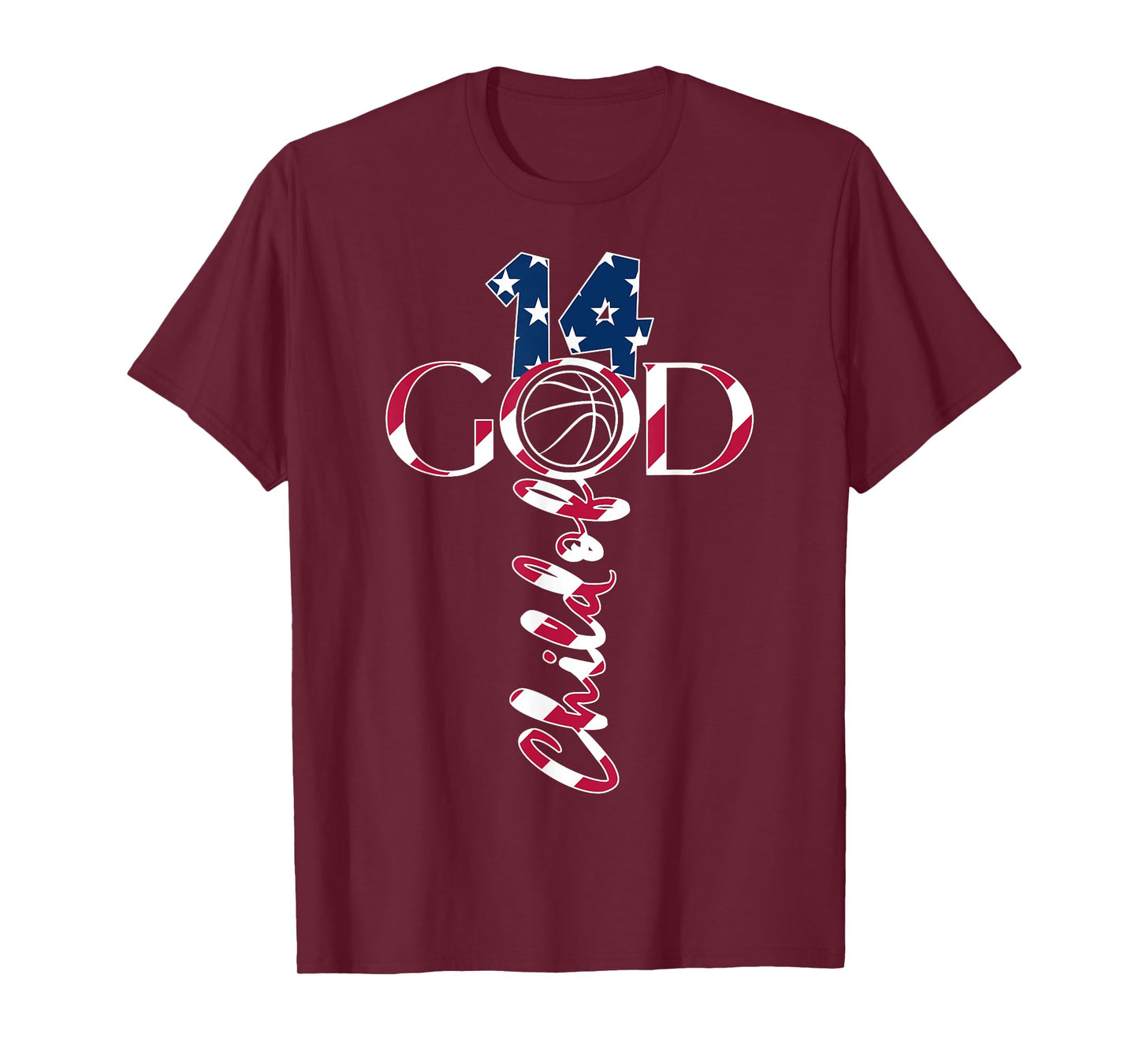 JESUS 14 YEARS CHILD OF GOD BASKETBALL 14TH BIRTHDAY T-Shirt