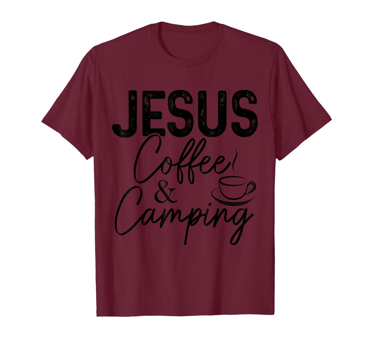 Jesus Coffee & Camping Christian Camper Nature Lover T-Shirt