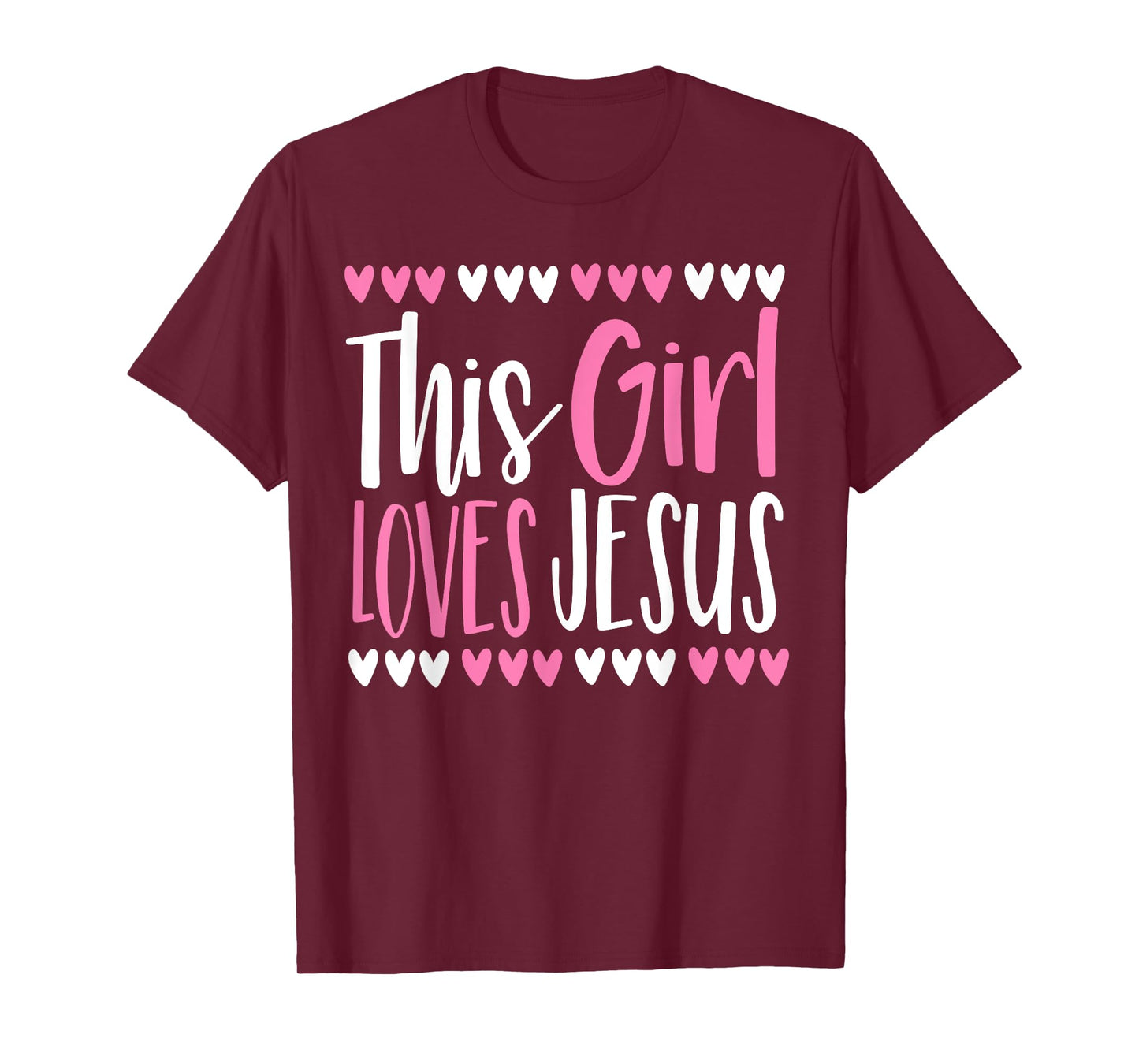 This Girl Loves Jesus Christian Women Kids Teen God Faith T-Shirt