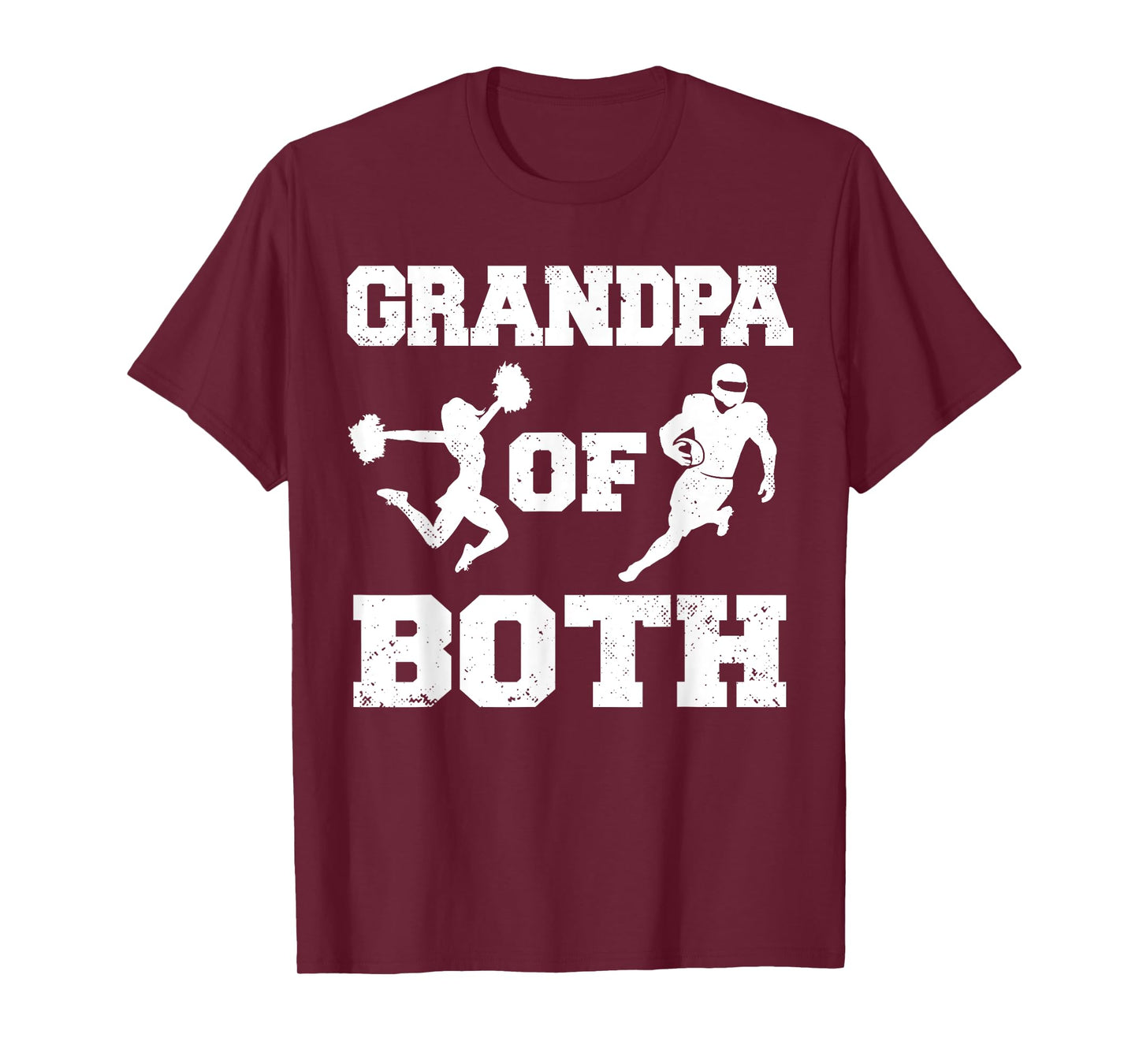 Grandpa Of Both Funny Football and Cheer Grandpa T-Shirt