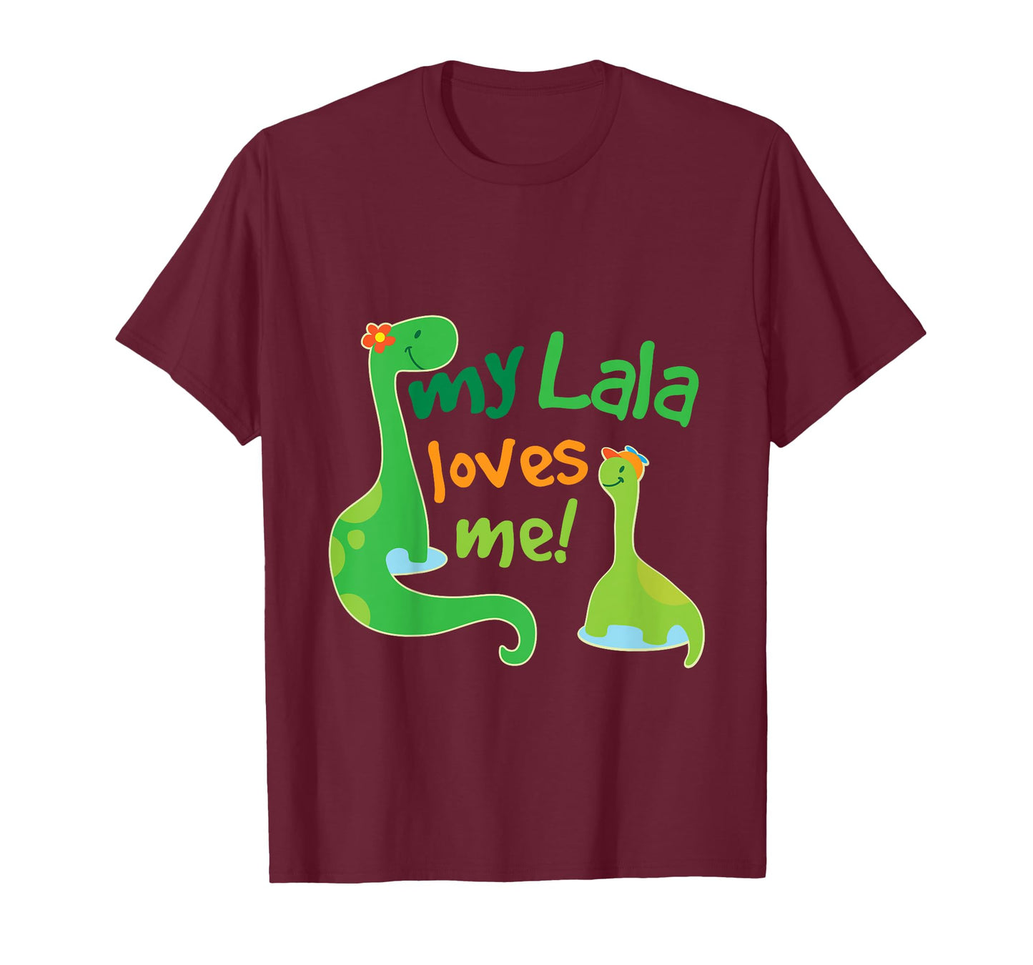 Kids My Lala Loves Me Grandchild Dinosaur T-Shirt