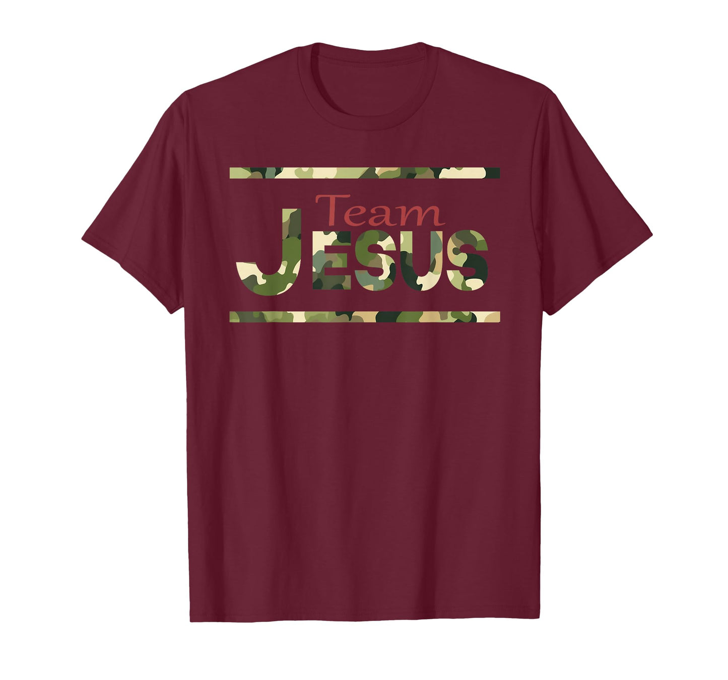 Team Jesus Christian Camo camouflage army T-Shirt