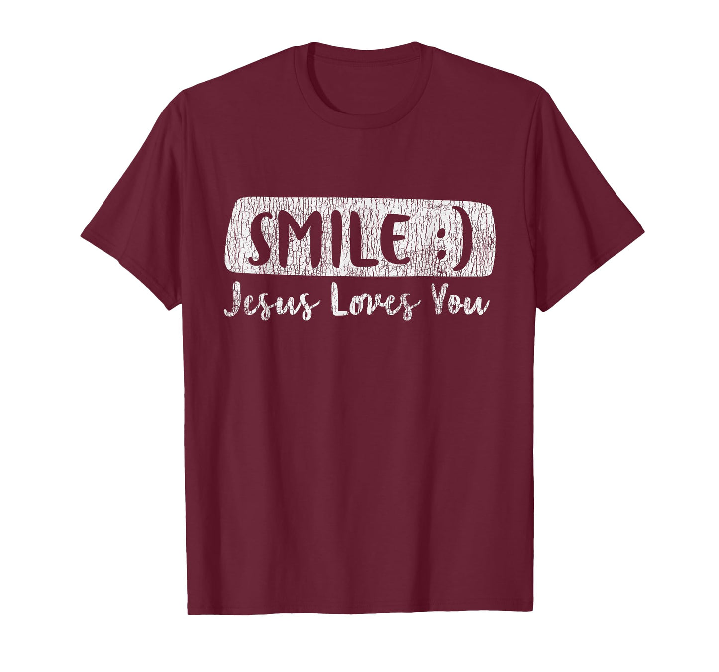 Vintage Smile Loves You Jesus Religious Faith Christian Gift T-Shirt