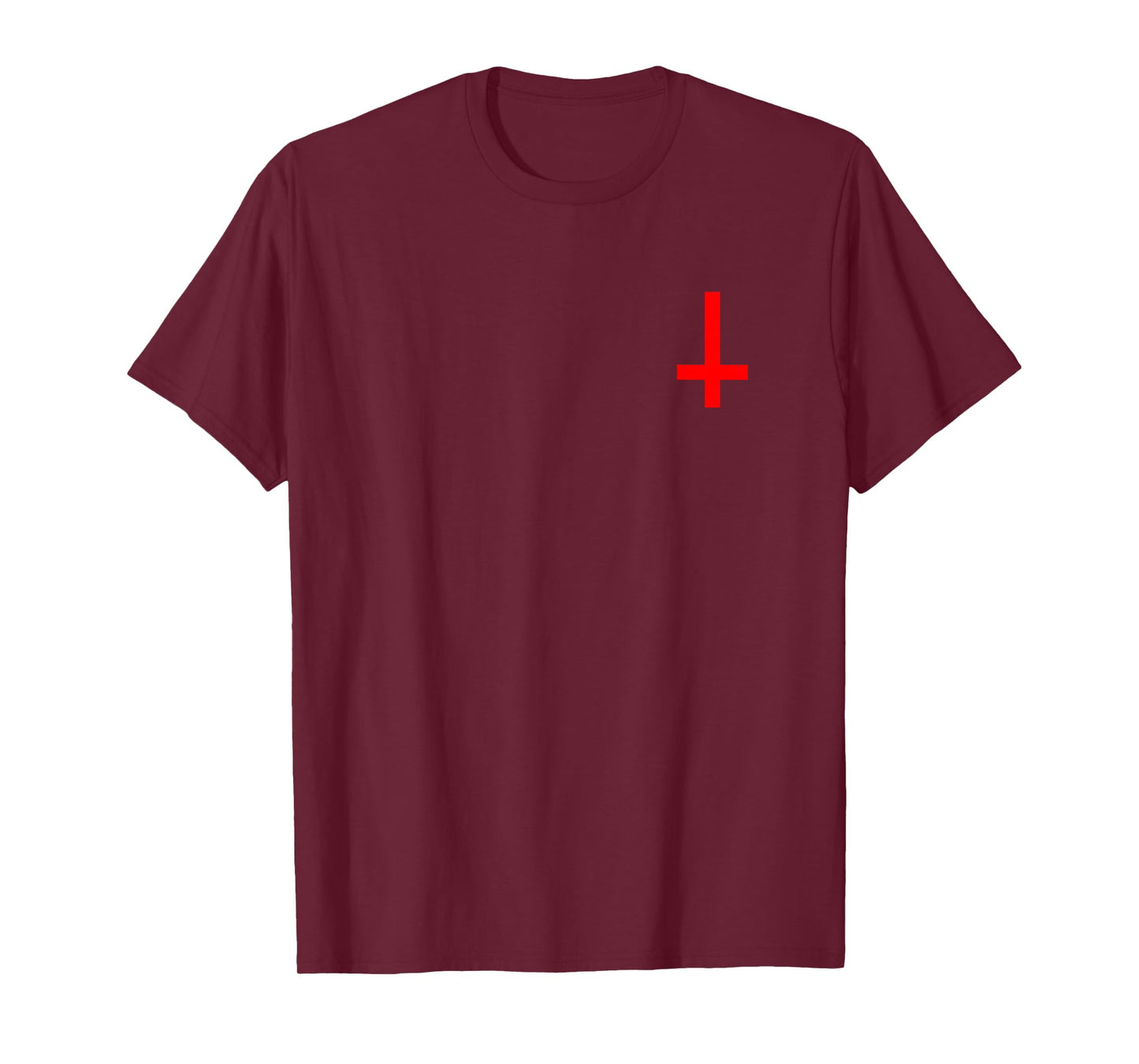 Inverted Cross Upside Down Satan Antichrist Atheist T-Shirt