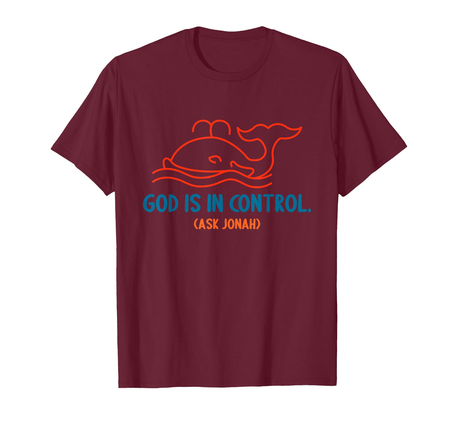 God Is In Control Ask Jonah Dolphin Vintage Design T-Shirt
